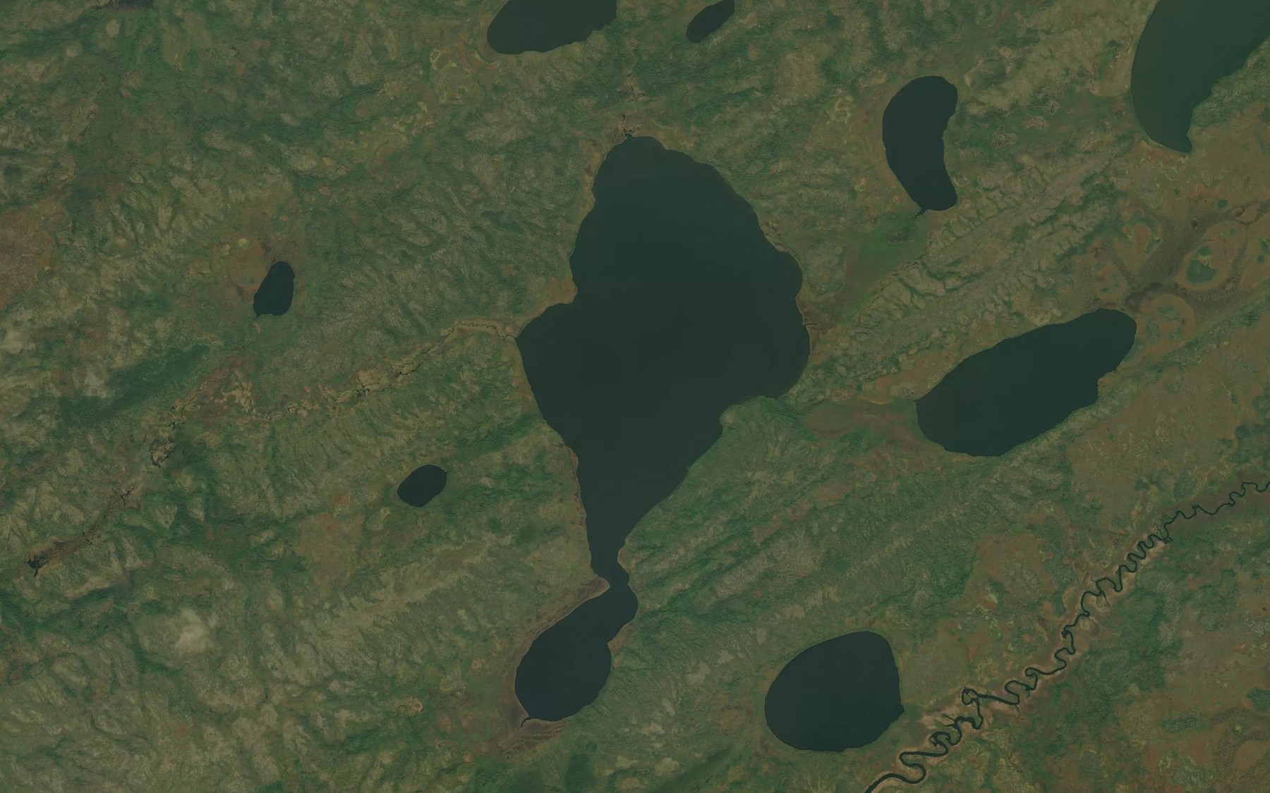Satellite map of the Kanatakameskewitik Lake