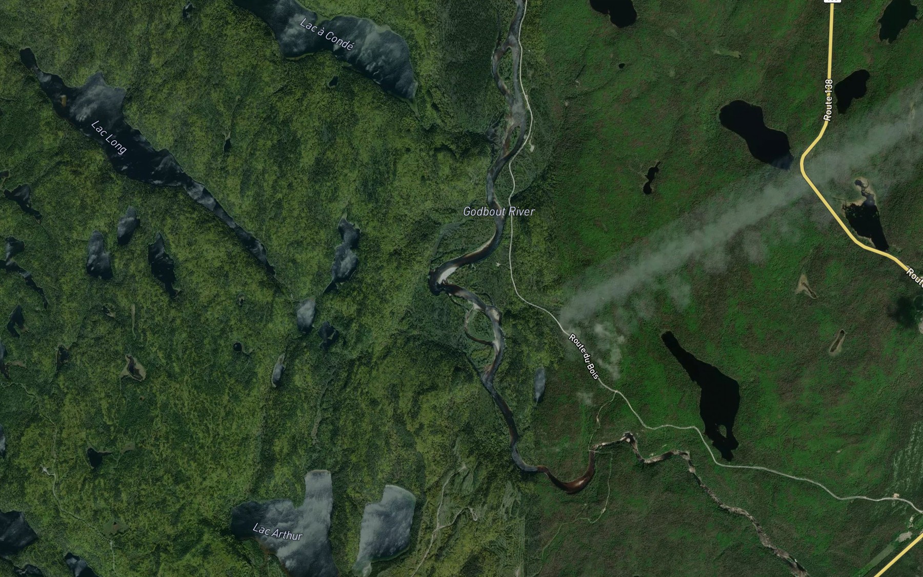 Satellite map of the Fosse Amedee