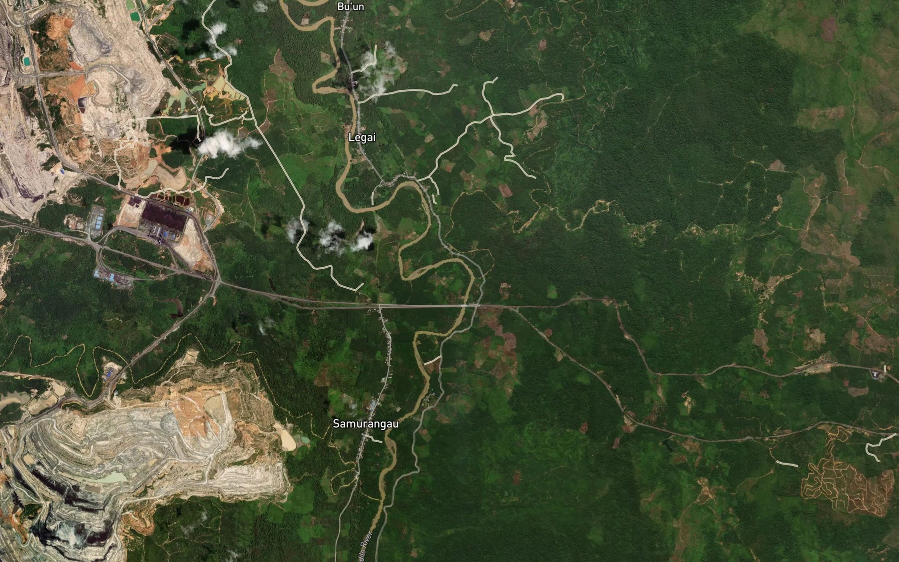 Satellite map of the Sungai Setiu