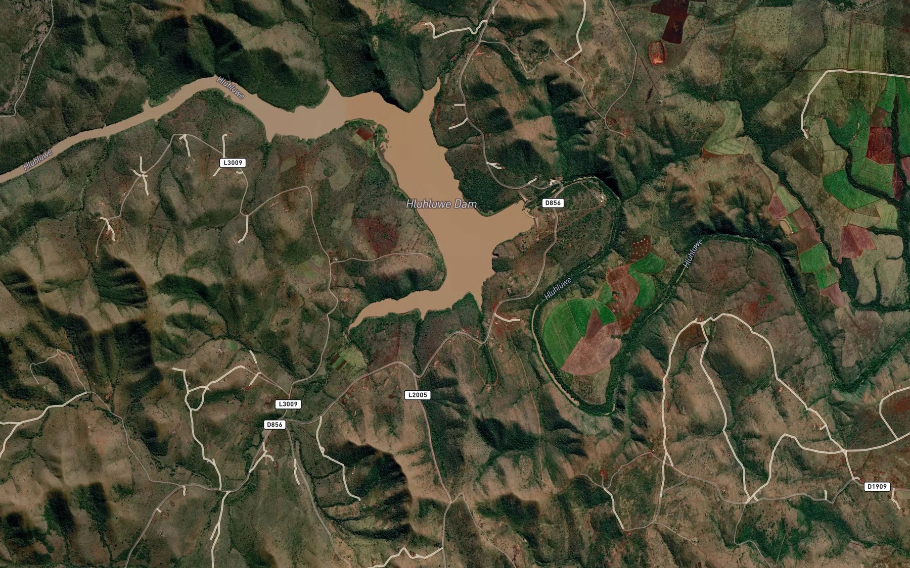 Satellite map of the Mvutshini