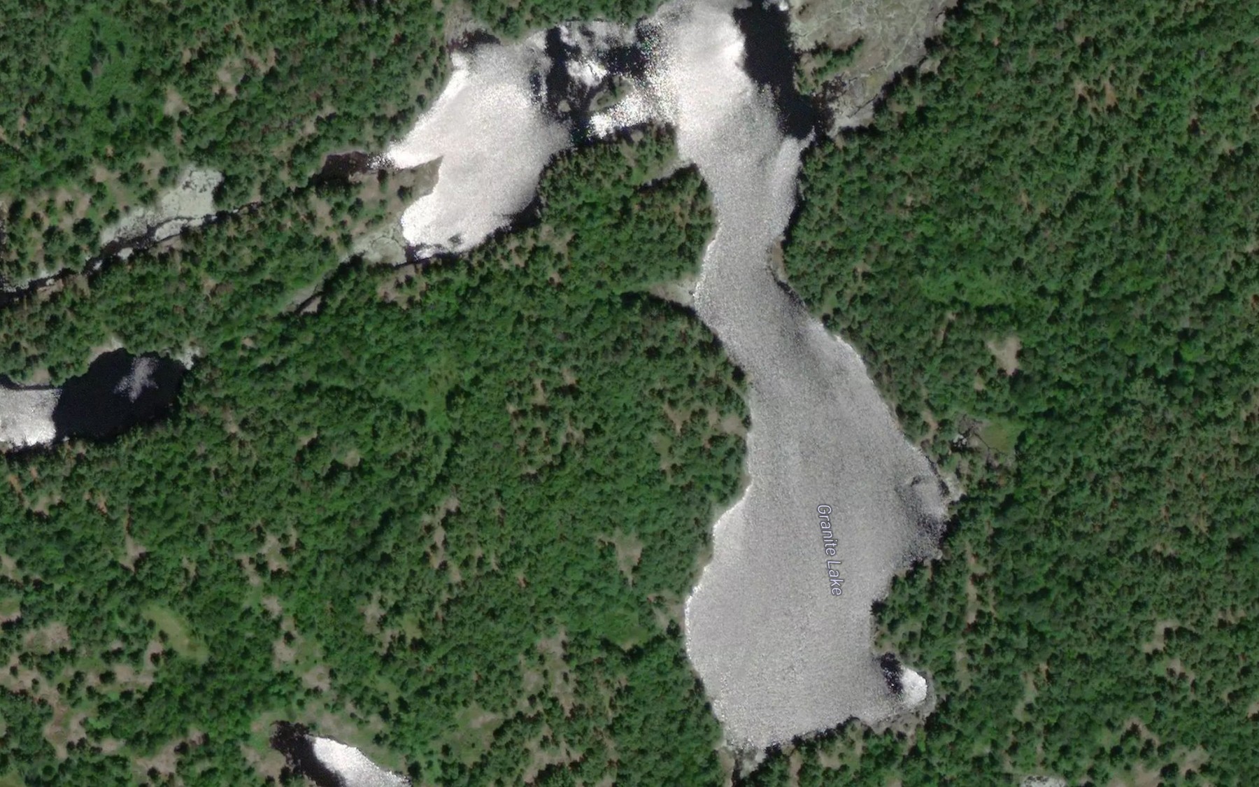 Satellite map of the Granite Lake