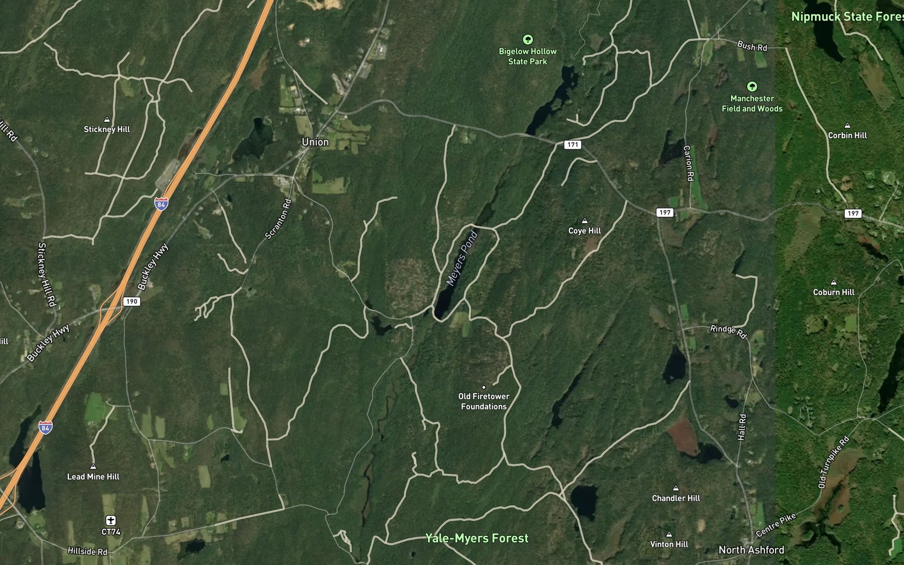 Satellite map of the Gulf Brook