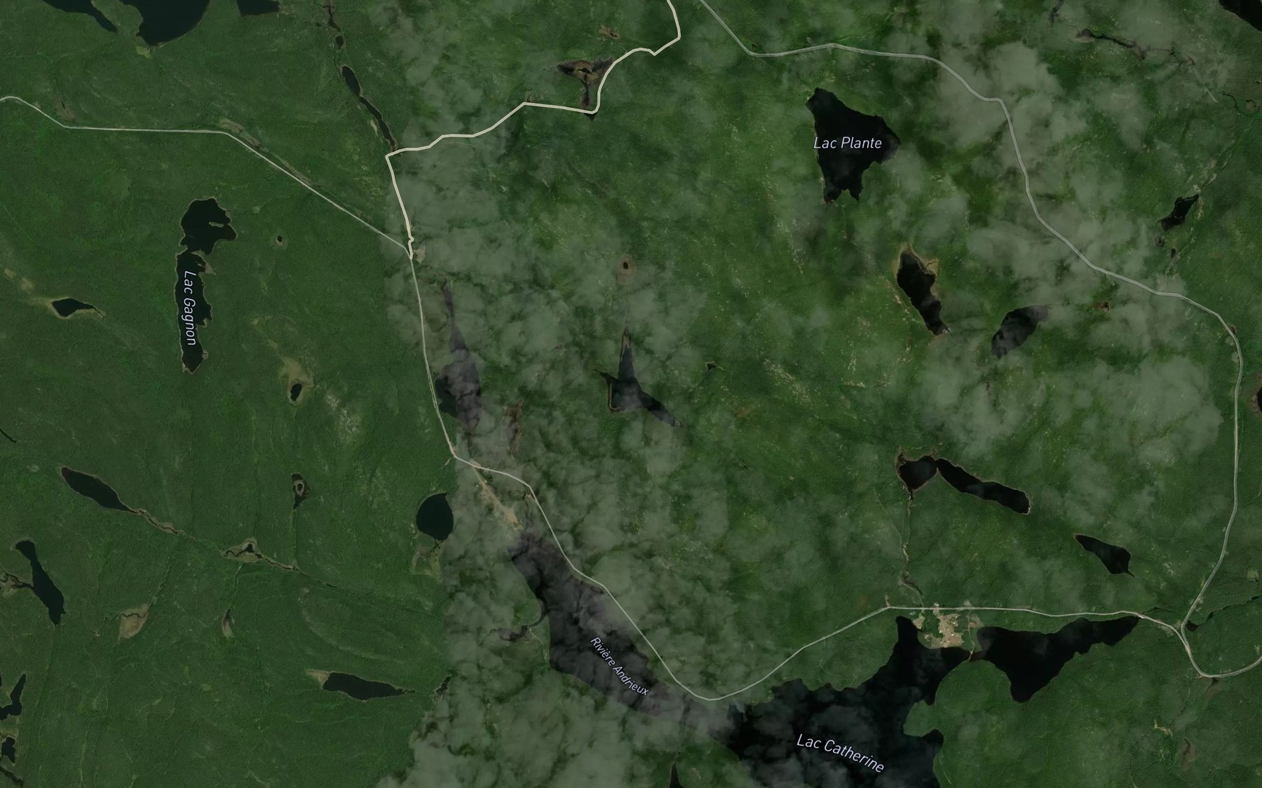 Satellite map of the Lac Gabriel