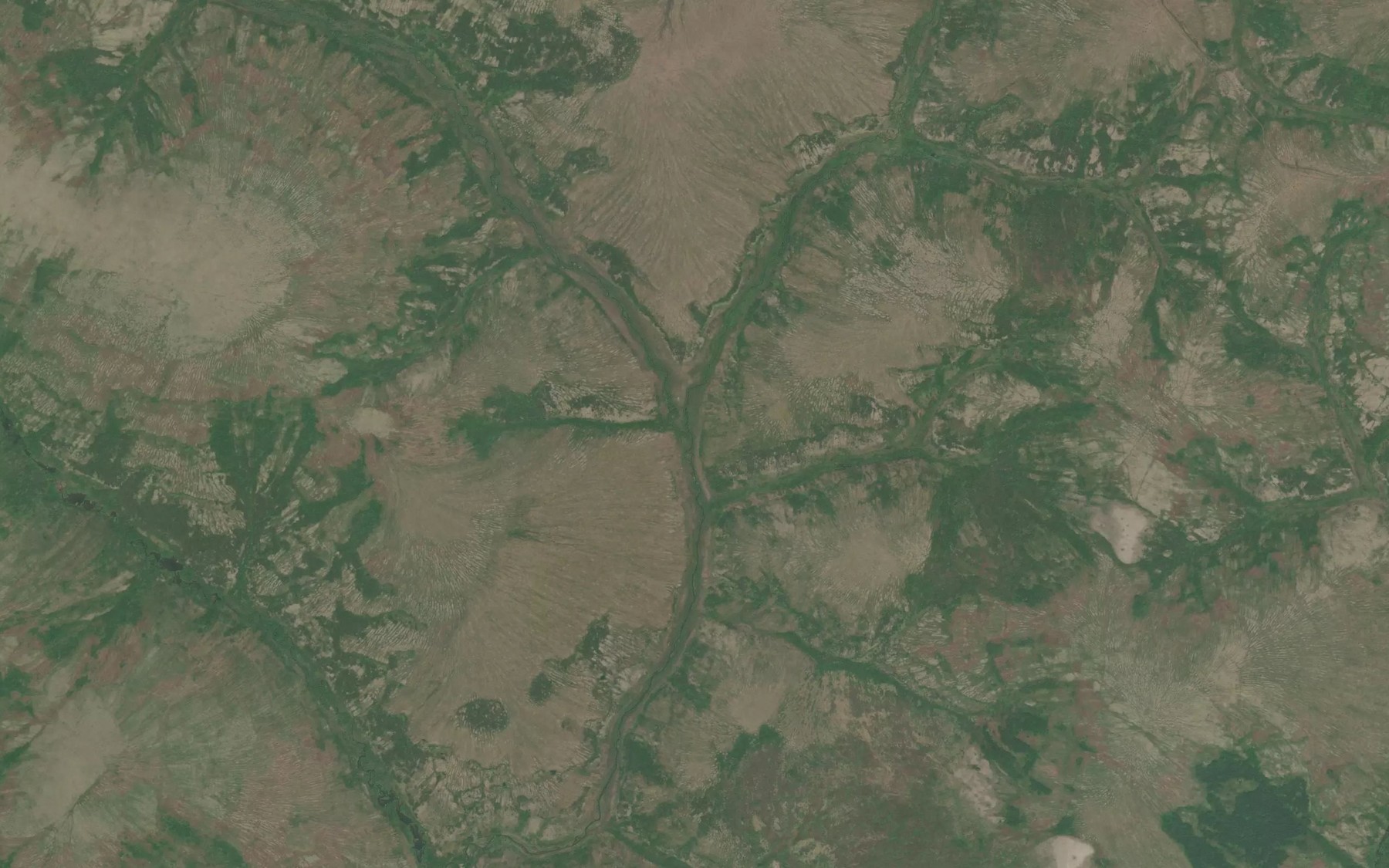 Satellite map of the Allen Creek