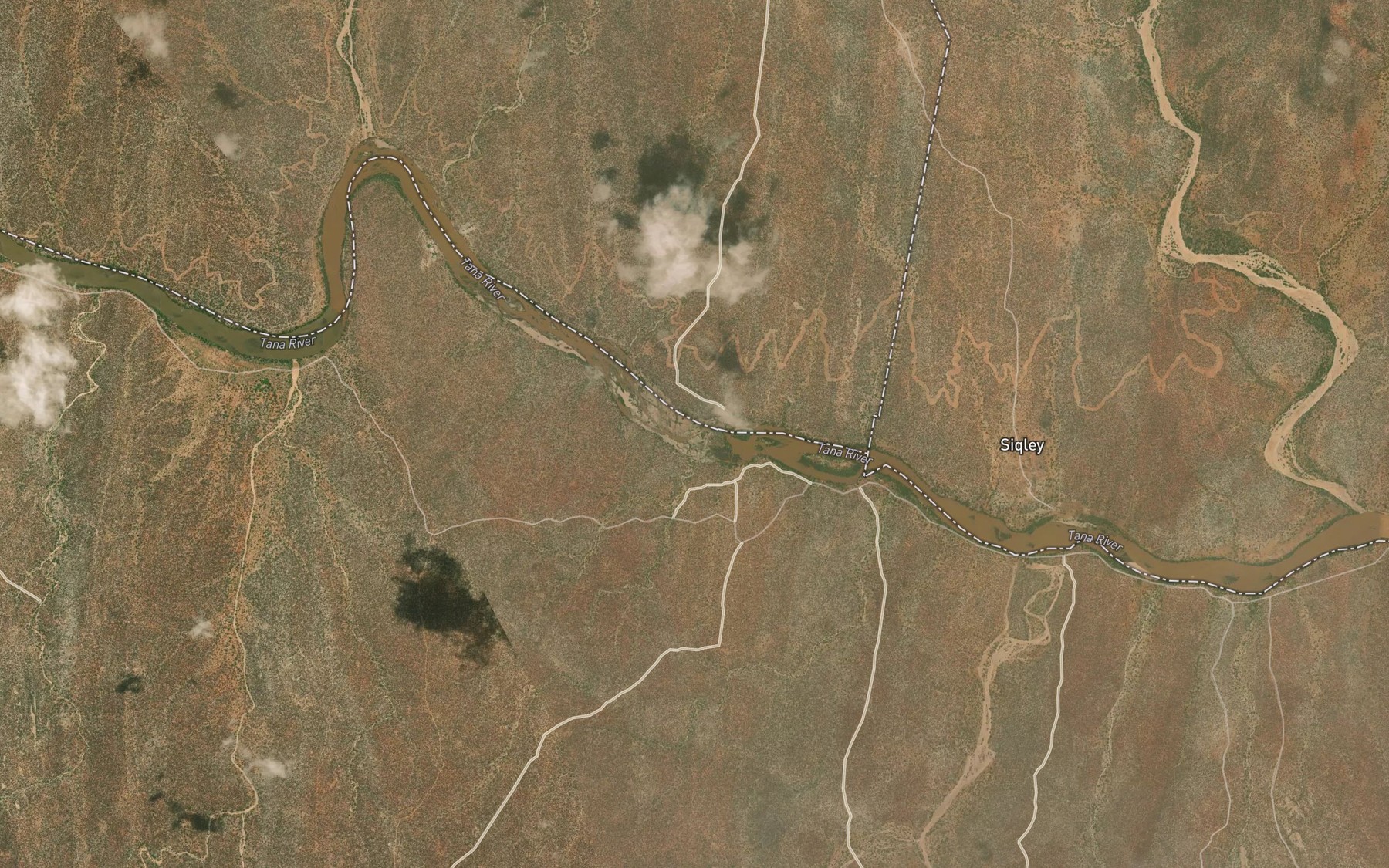 Satellite map of the Kore Rapids
