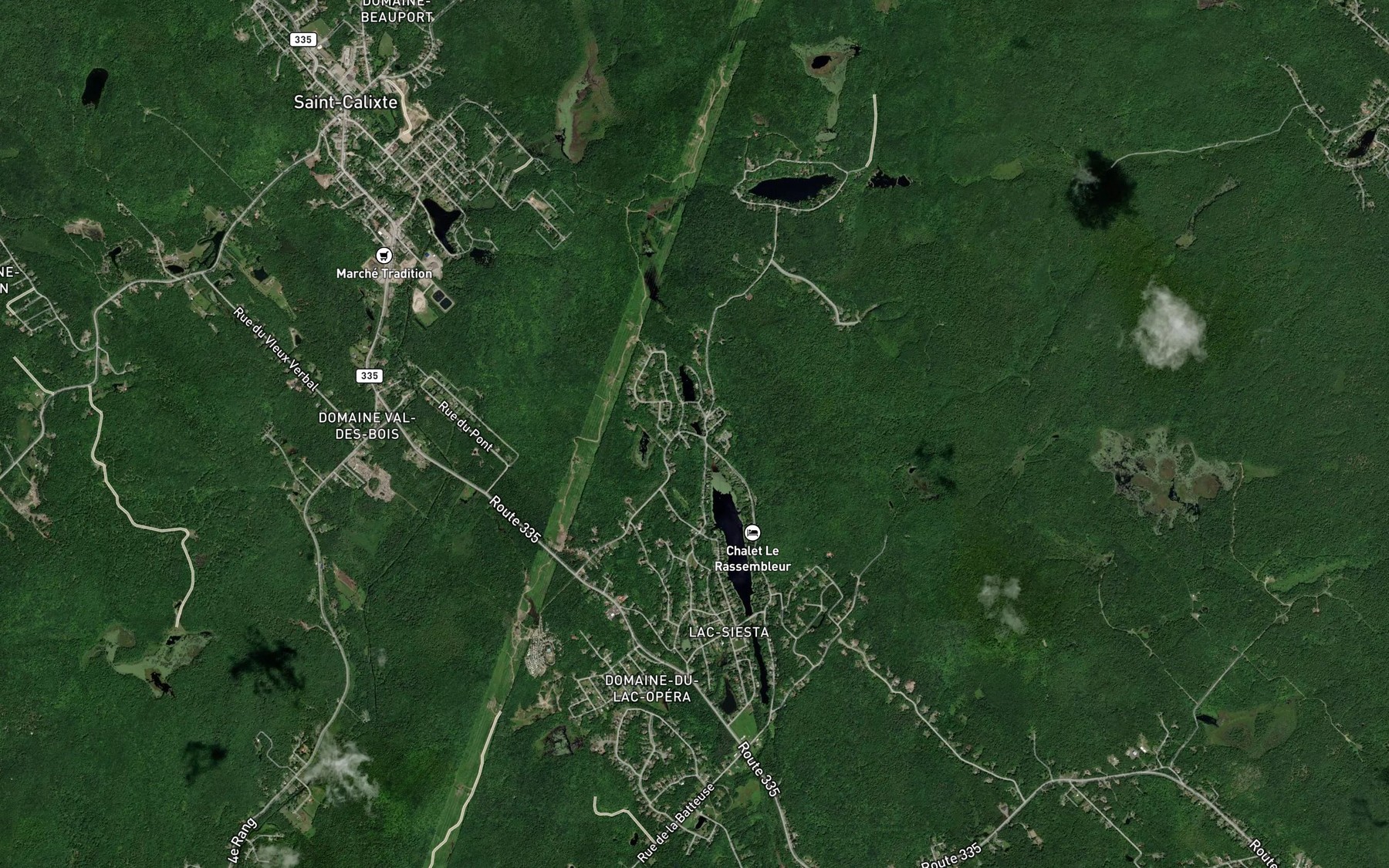 Satellite map of the Lac Chevreuil