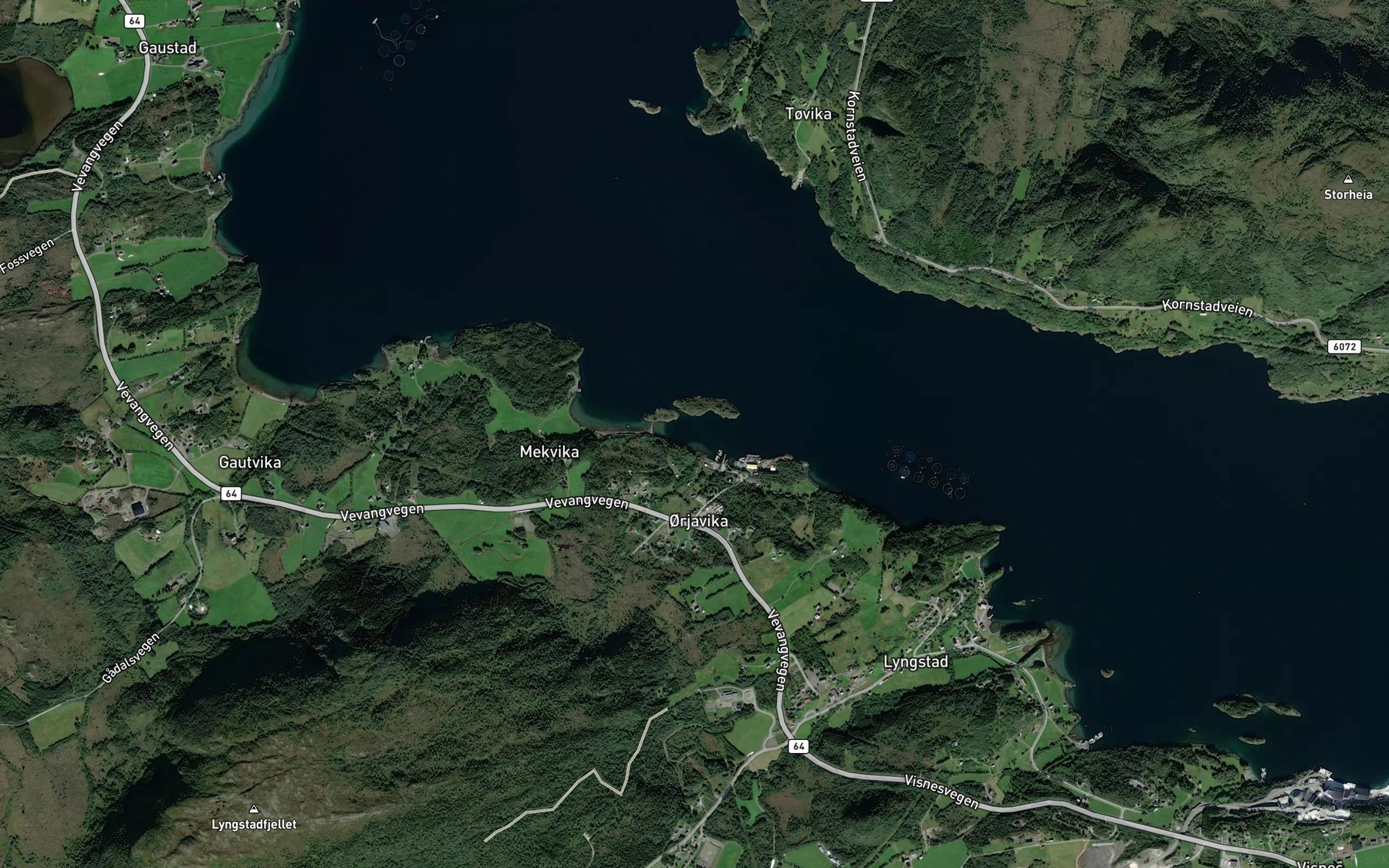 Satellite map of the Bekkabukta