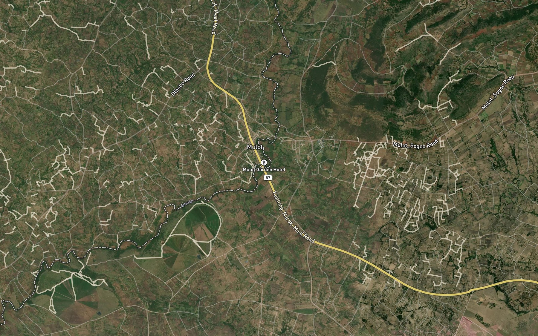 Satellite map of the Engare Engito