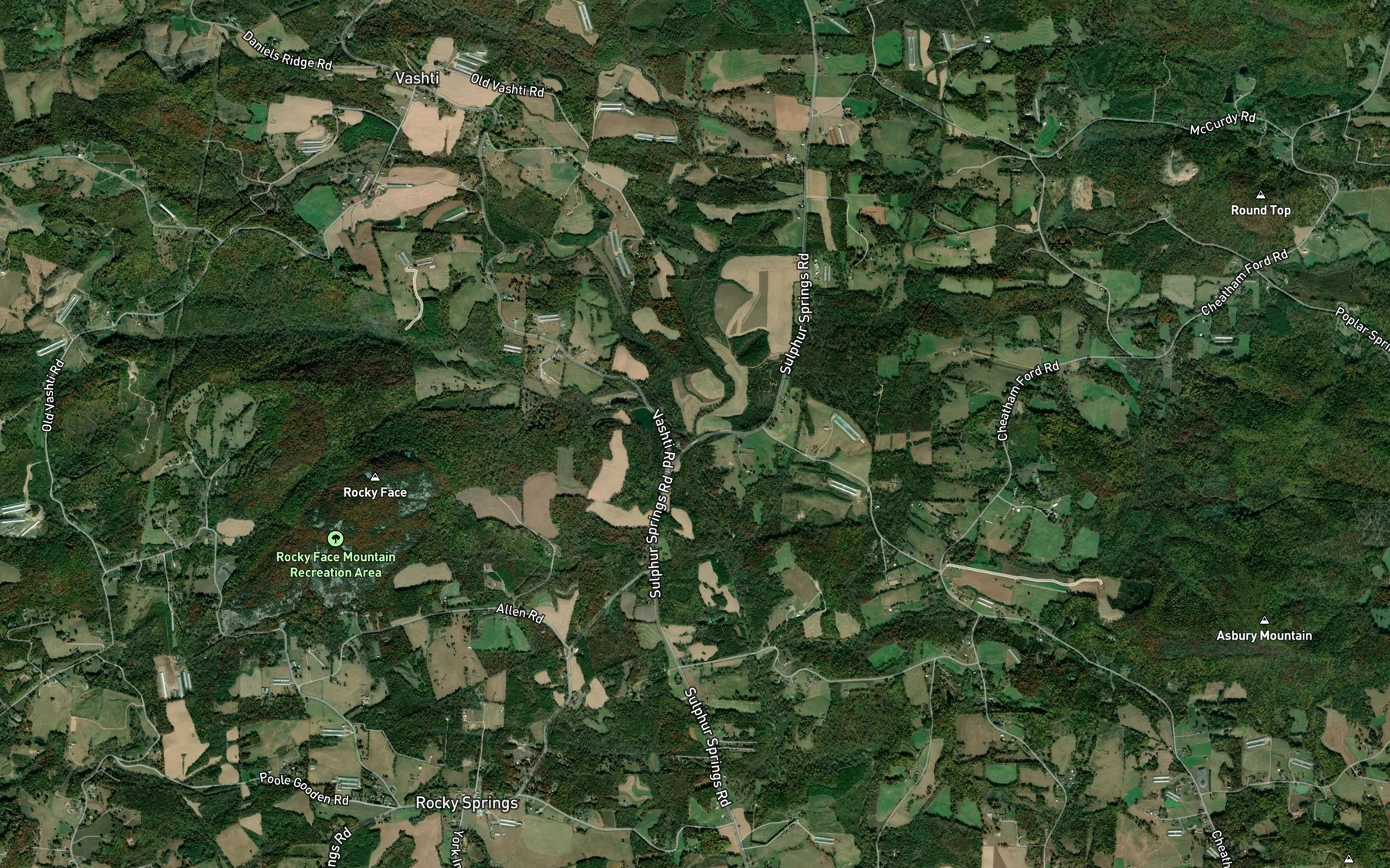Satellite map of the Big Branch