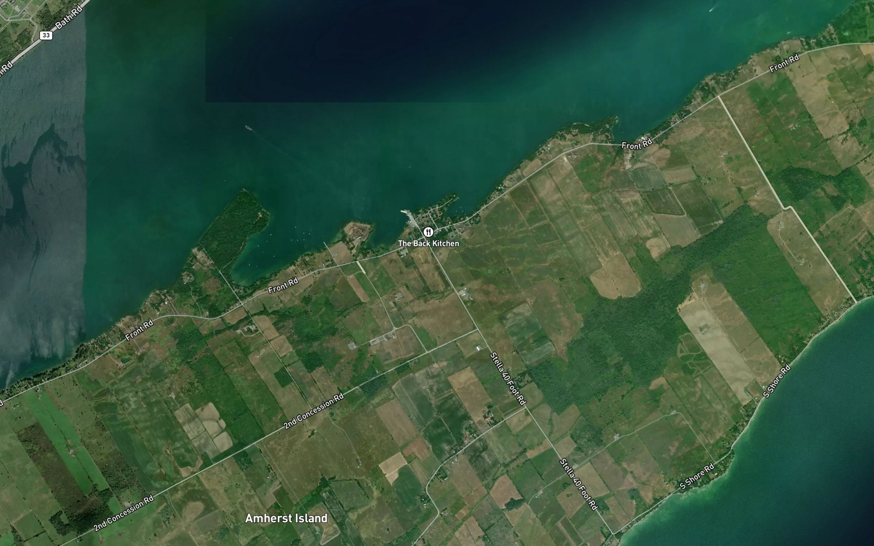 Satellite map of the Wright Bay