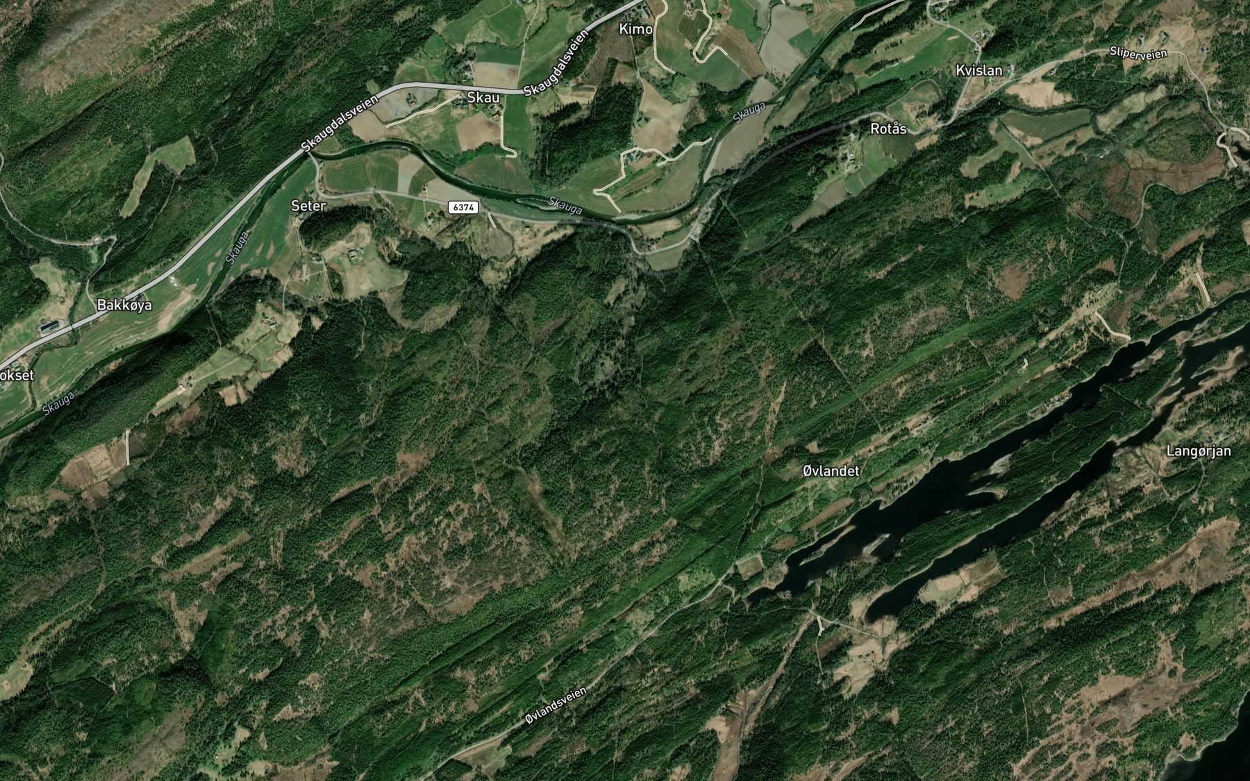 Satellite map of the Blomdalsbekken