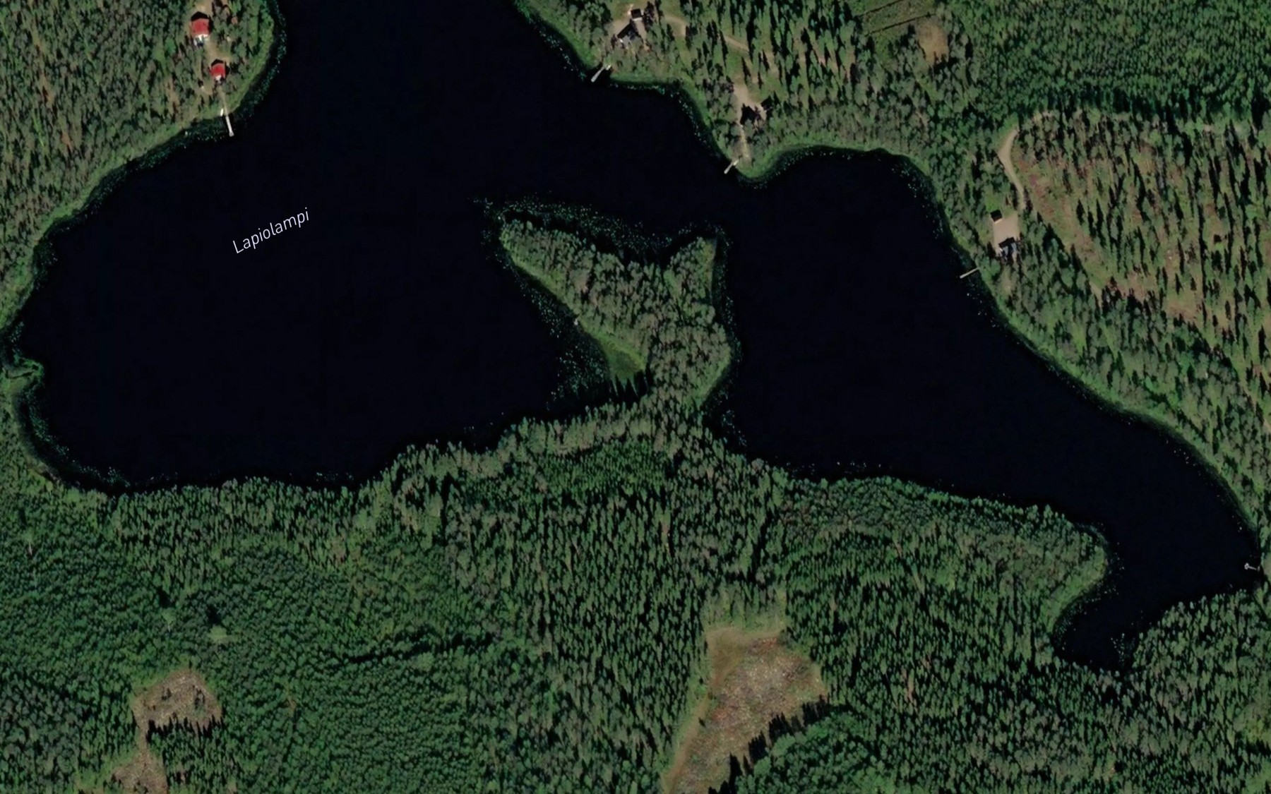 Satellite map of the Lapiolampi