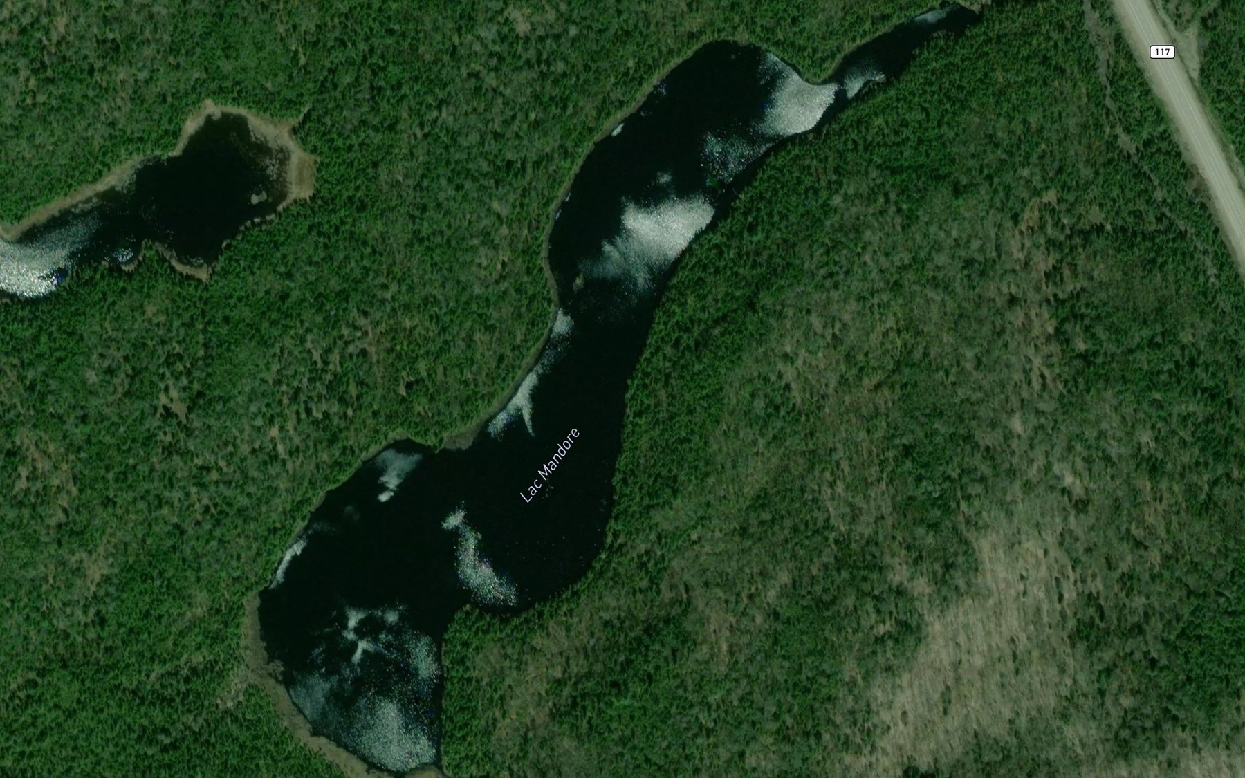 Satellite map of the Lac Mandore