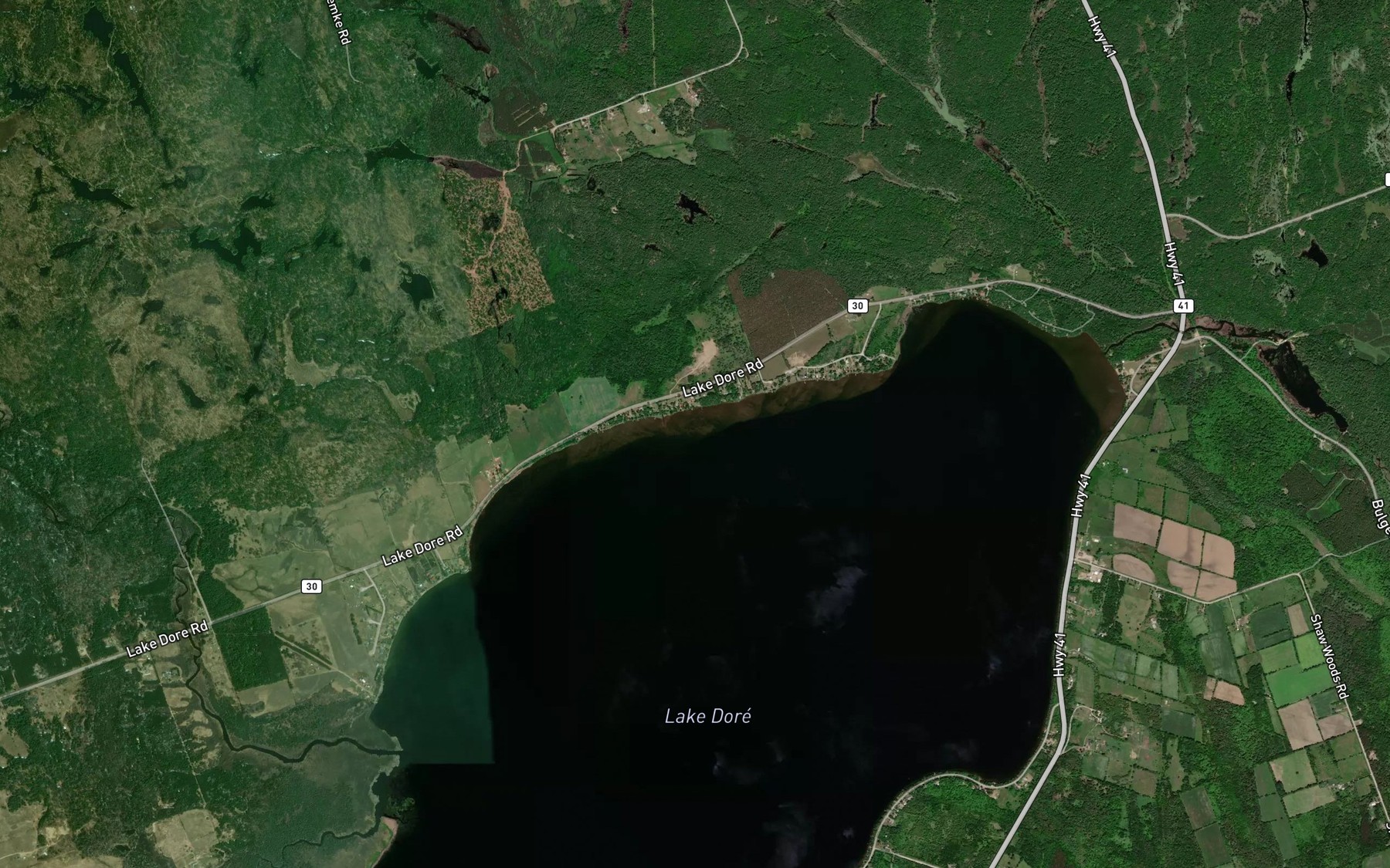 Satellite map of the Biedermans Creek