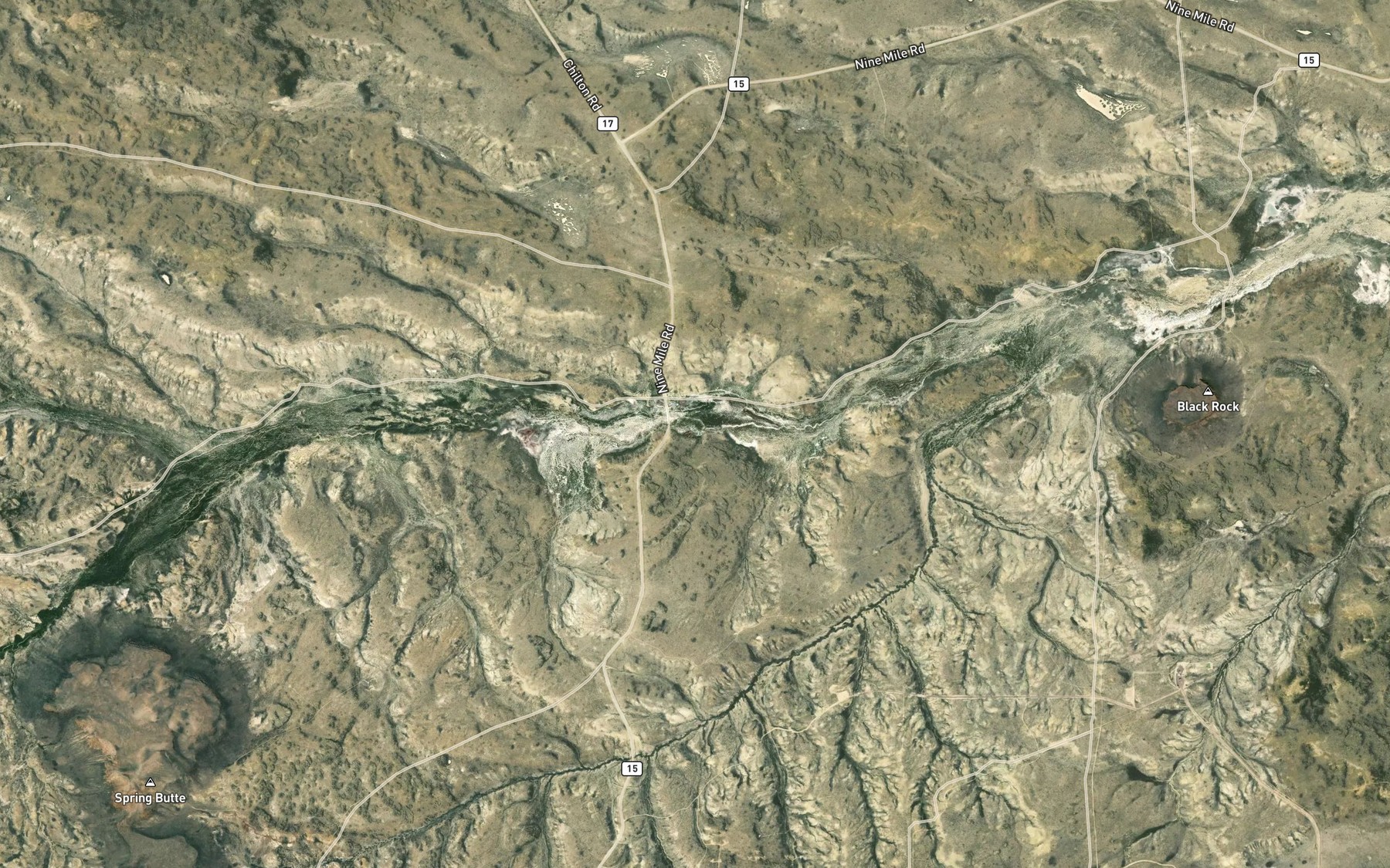 Satellite map of the Rador Springs
