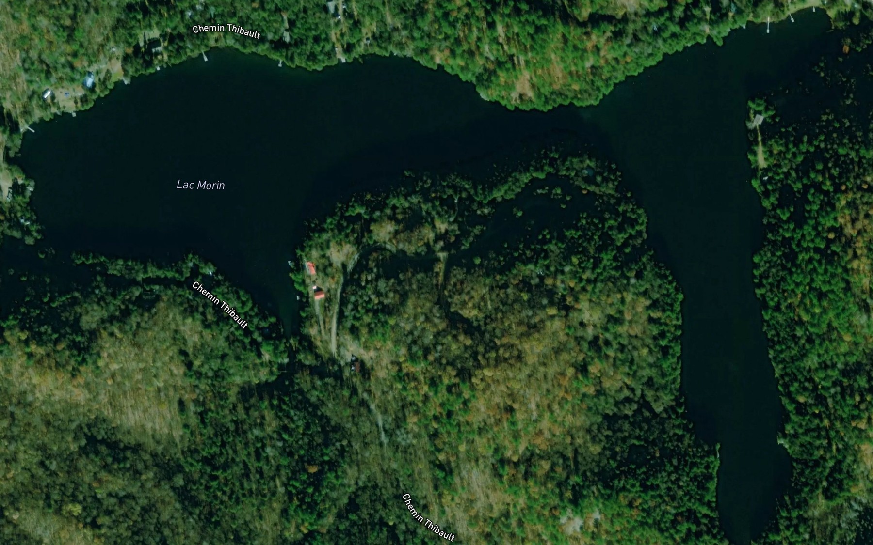 Satellite map of the Lac Morin
