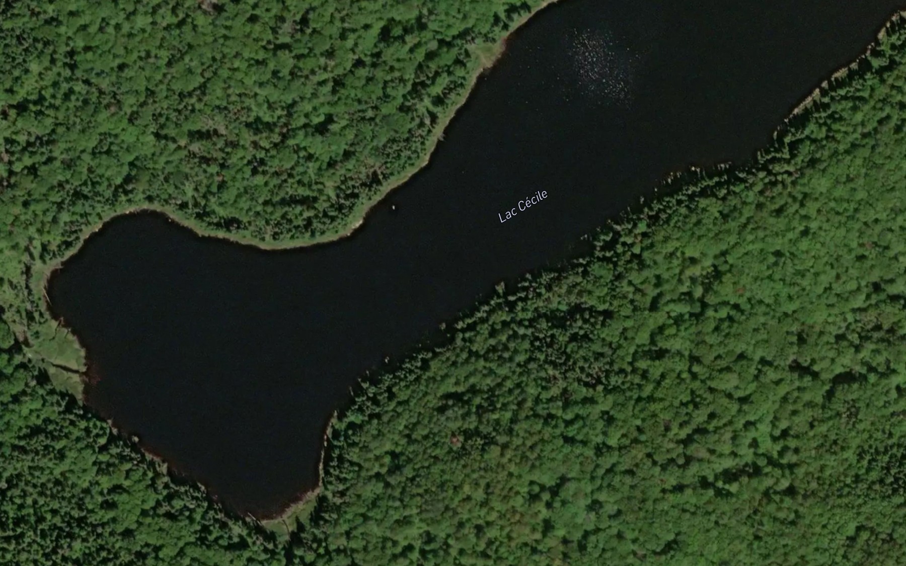 Satellite map of the Lac Virgin
