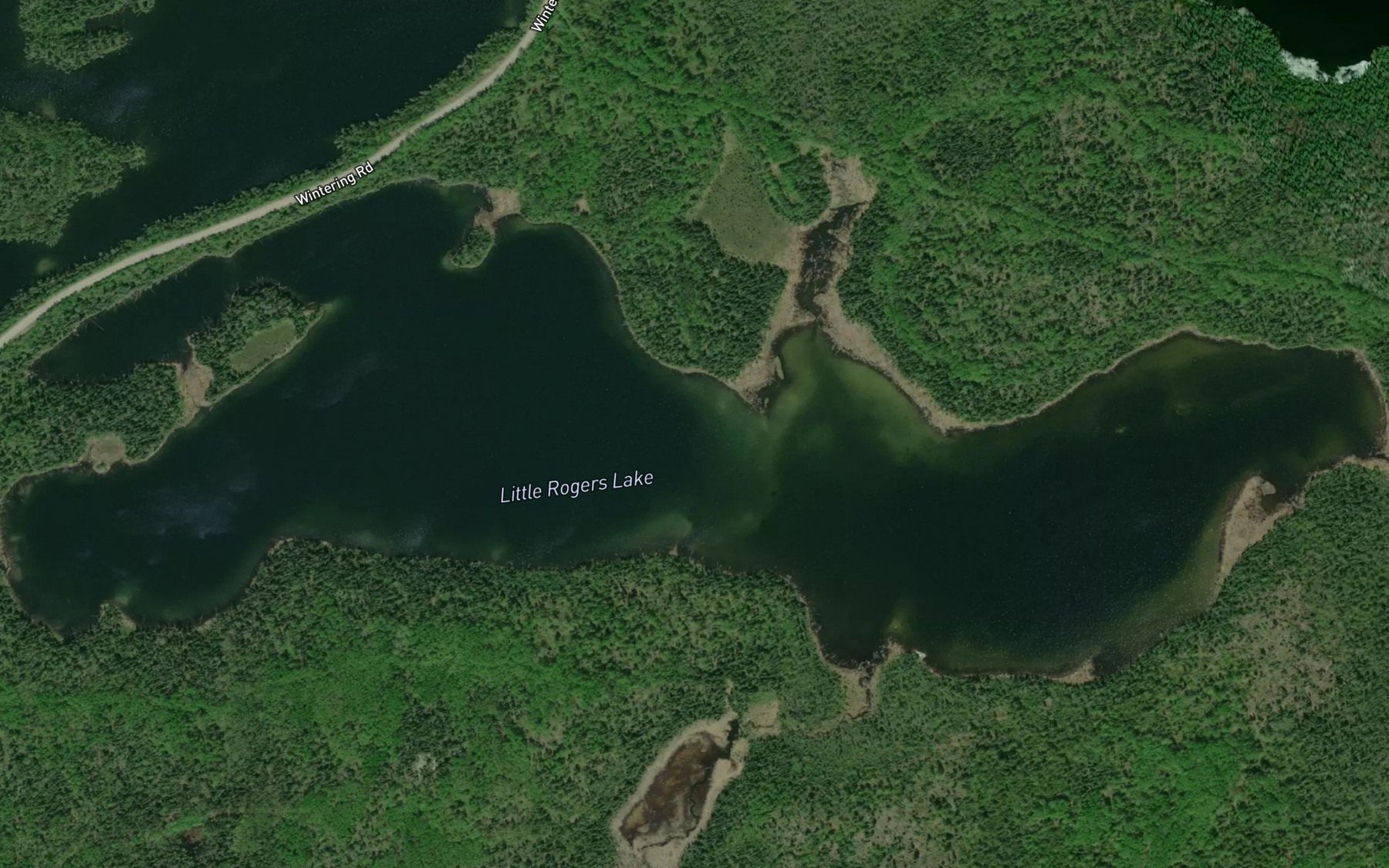 Satellite map of the Little Rogers Lake