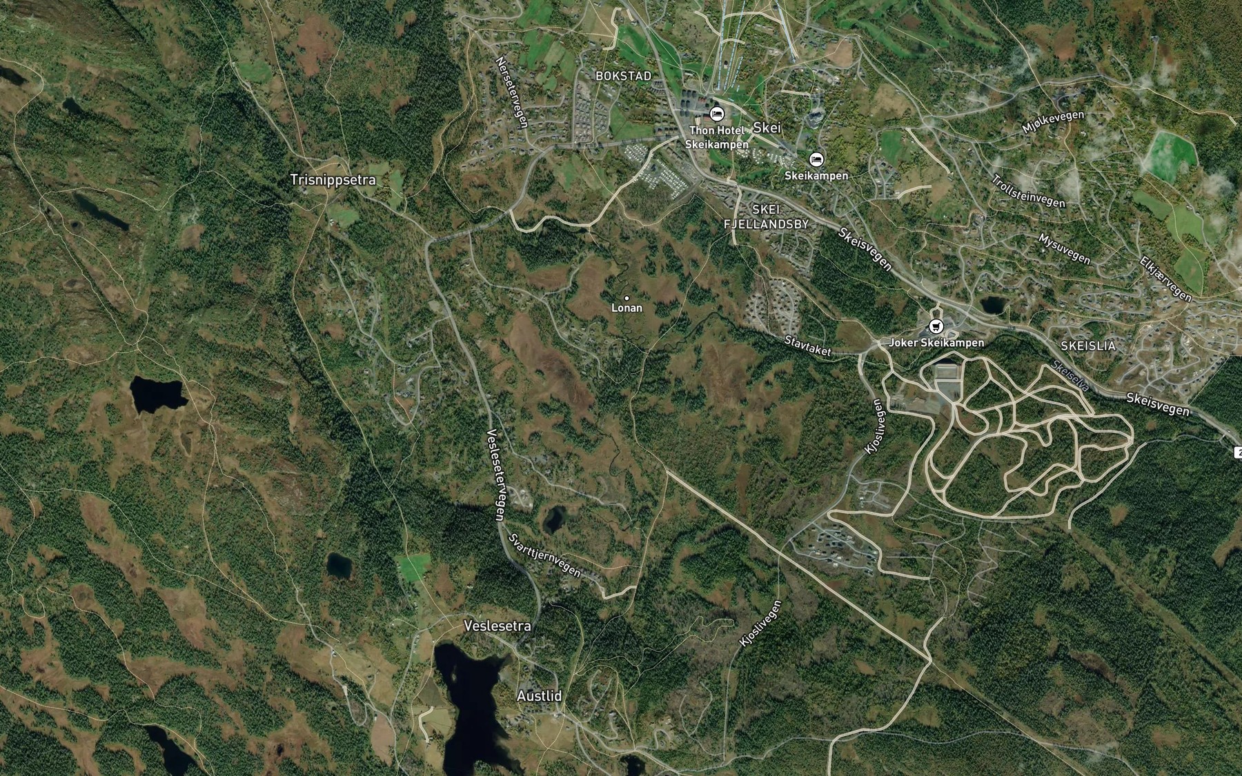 Satellite map of the Svartbekken