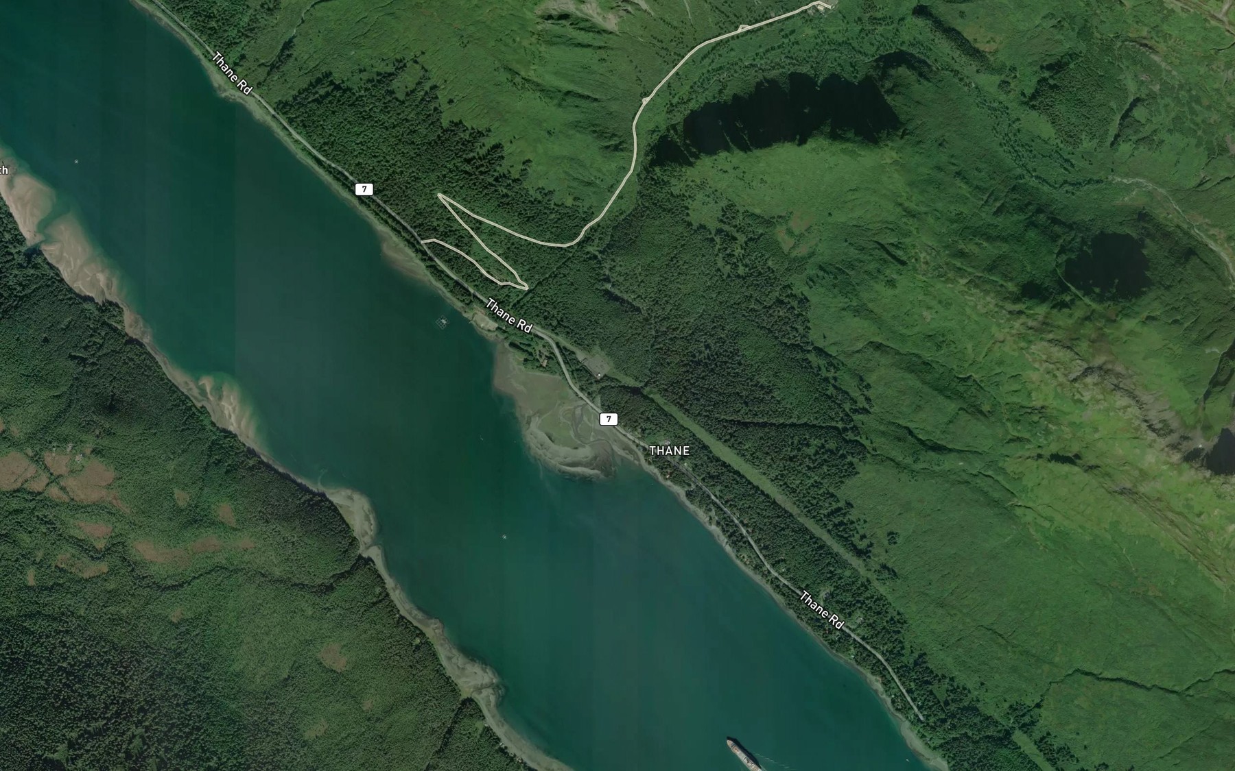 Satellite map of the Sheep Creek
