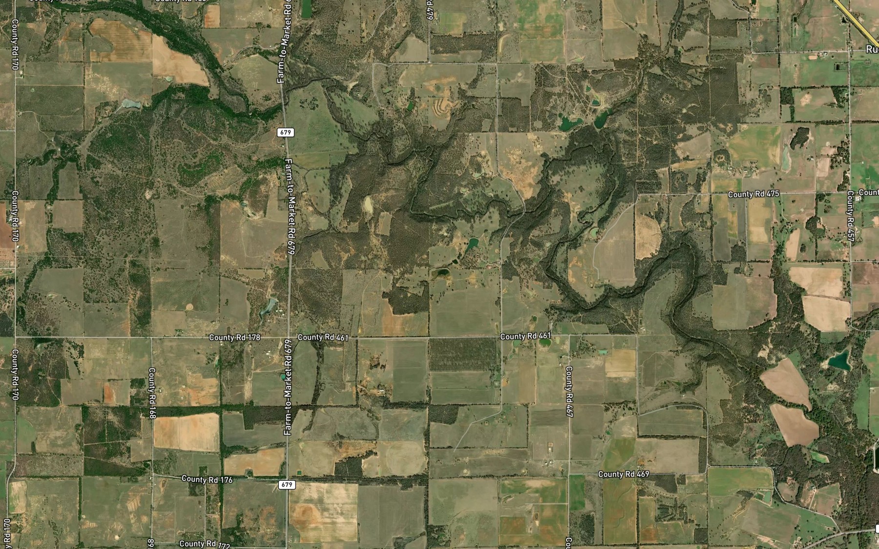 Satellite map of the Davis Lake