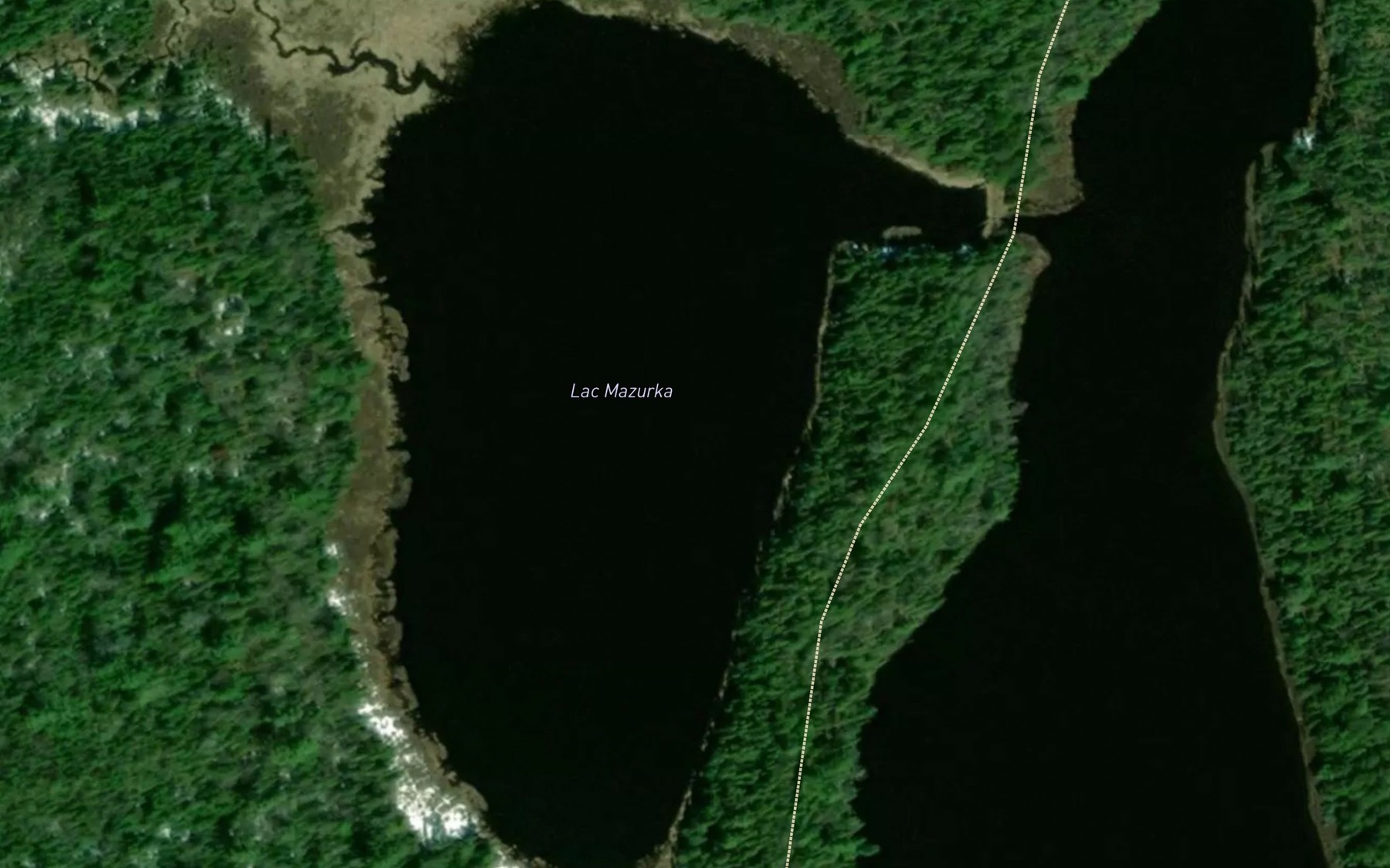 Satellite map of the Lac Mazurka
