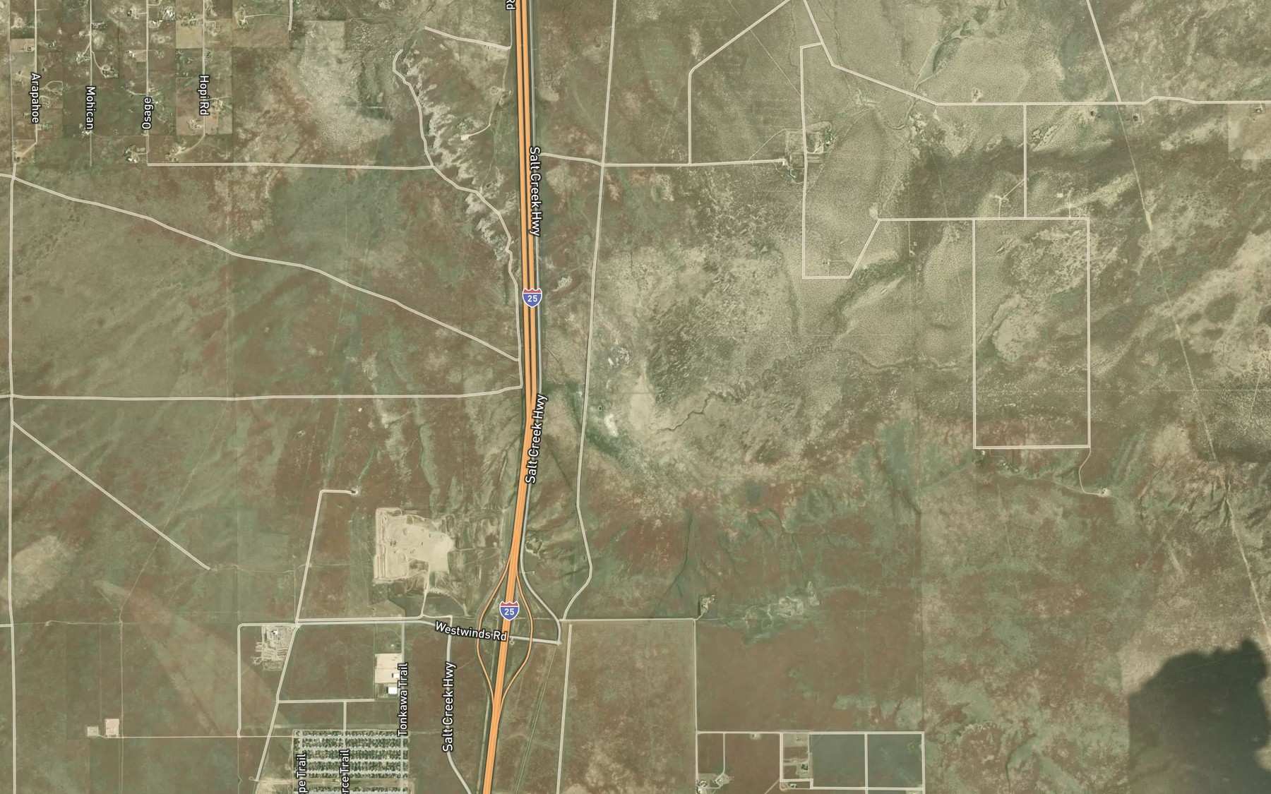 Satellite map of the Ninemile Lake