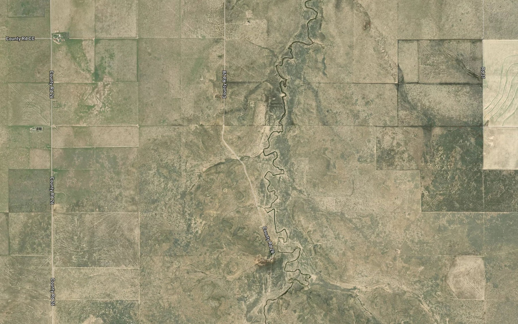 Satellite map of the Scott Pierce Ditch