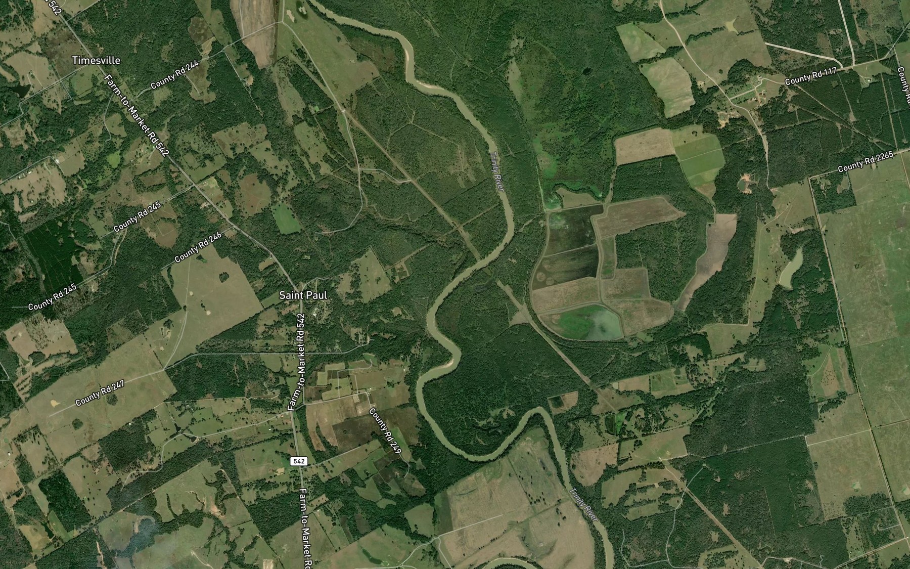Satellite map of the Boons Creek