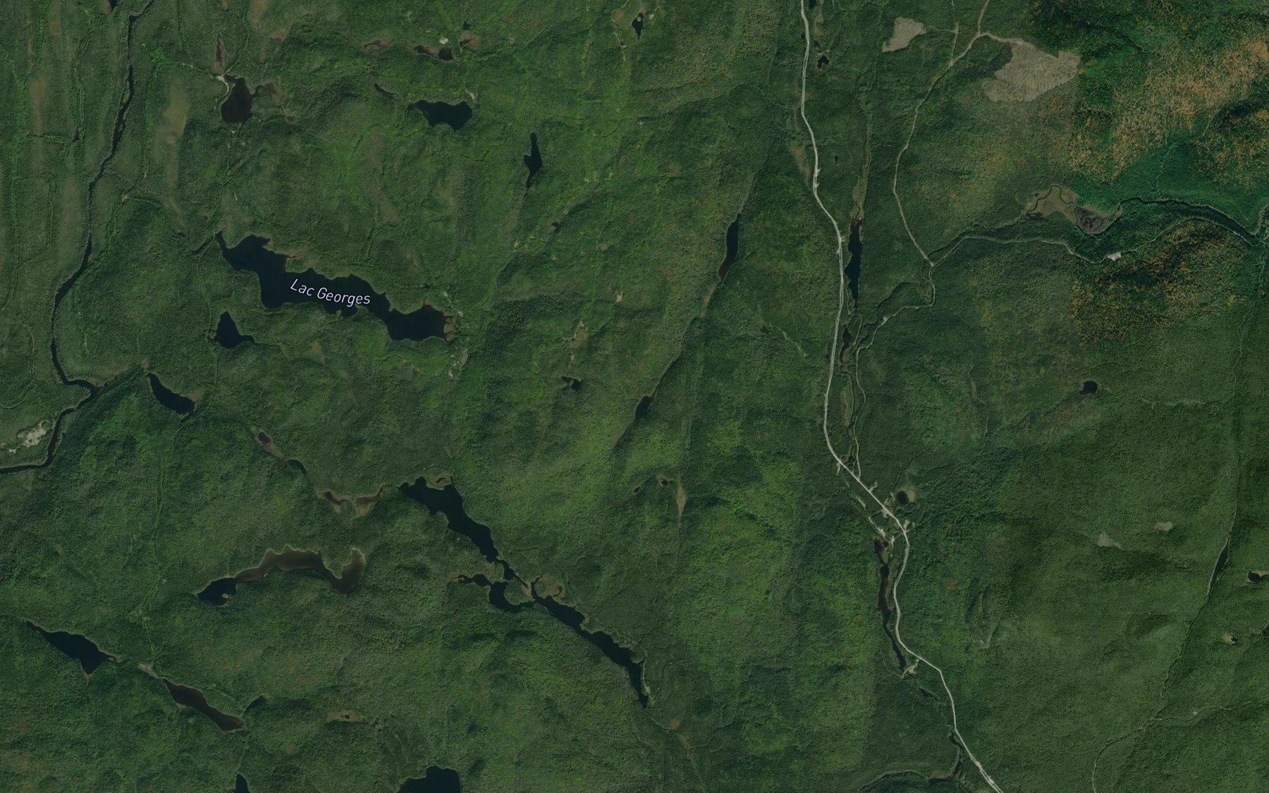 Satellite map of the Lac de la Carnassiere