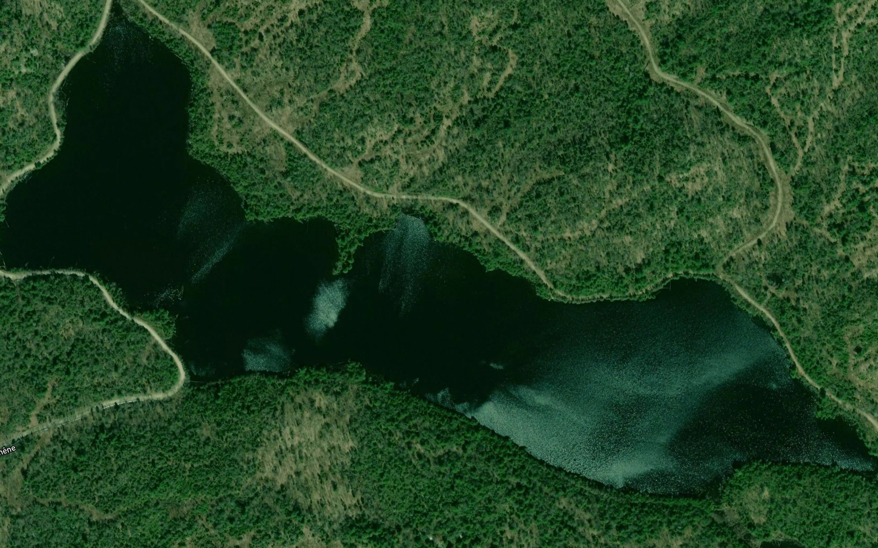 Satellite map of the Lac McDonald