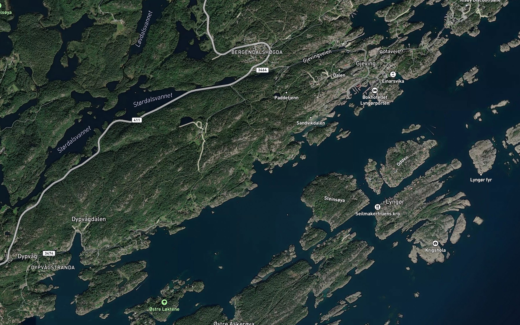 Satellite map of the Skibvika