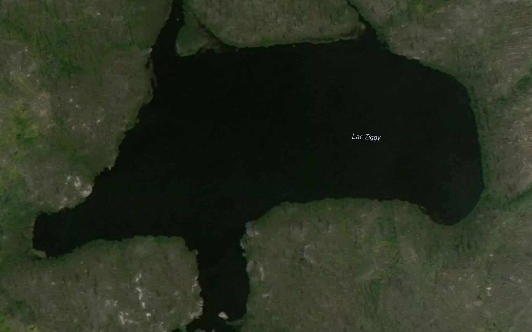 Satellite map of the Lac Ziggy
