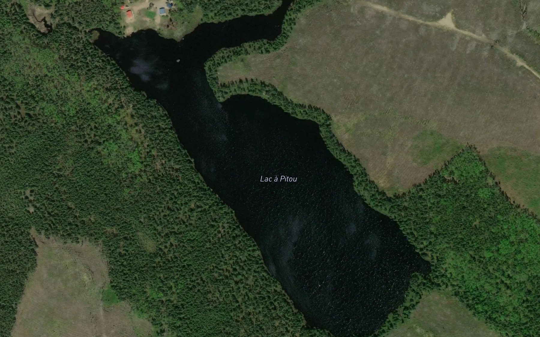 Satellite map of the Lac a Pitou