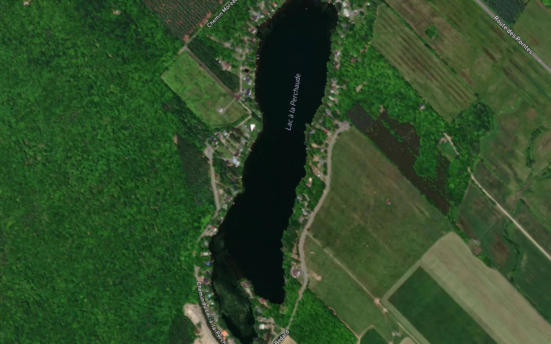 Satellite map of the Lac a la Perchaude