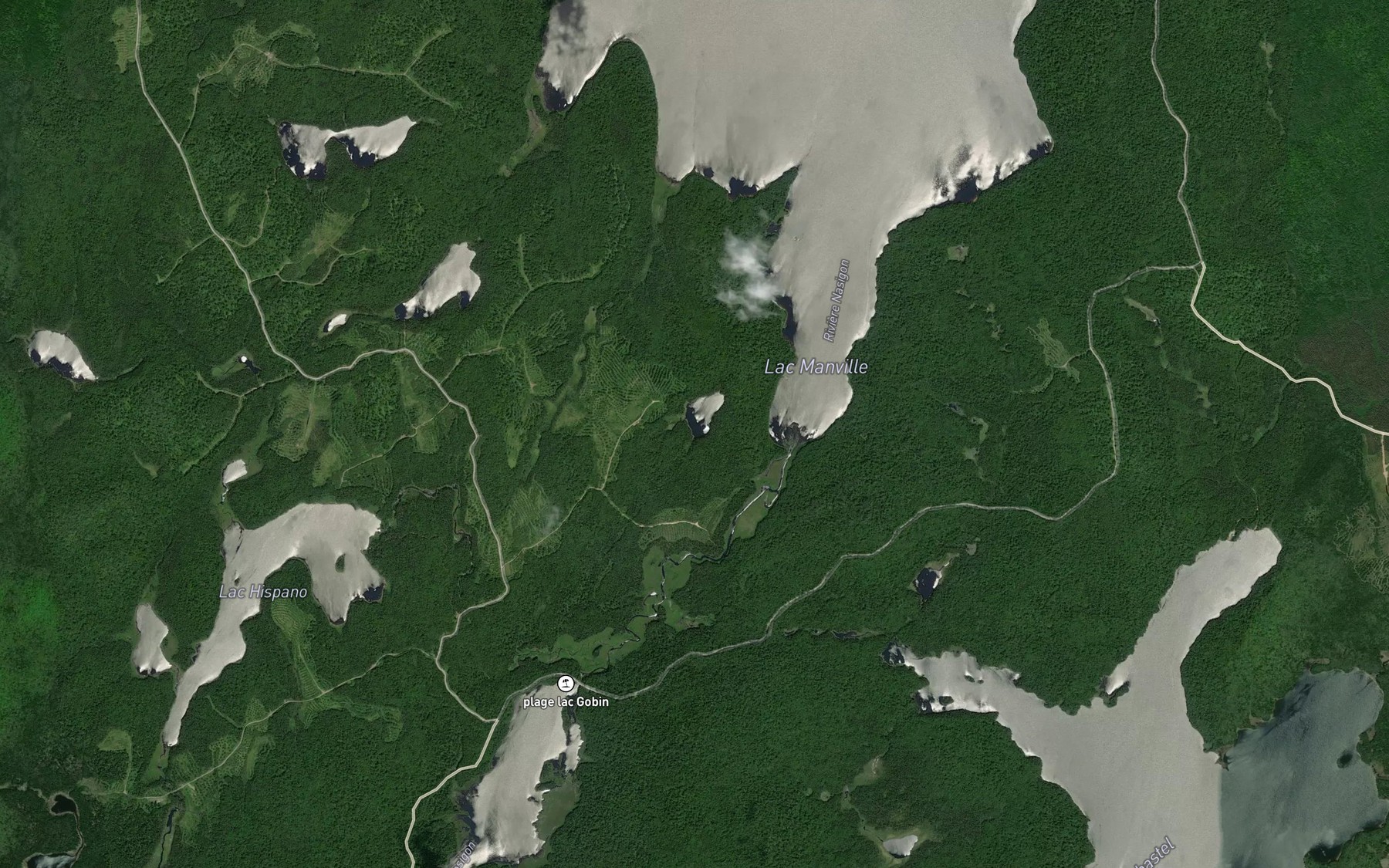 Satellite map of the Lac Rock