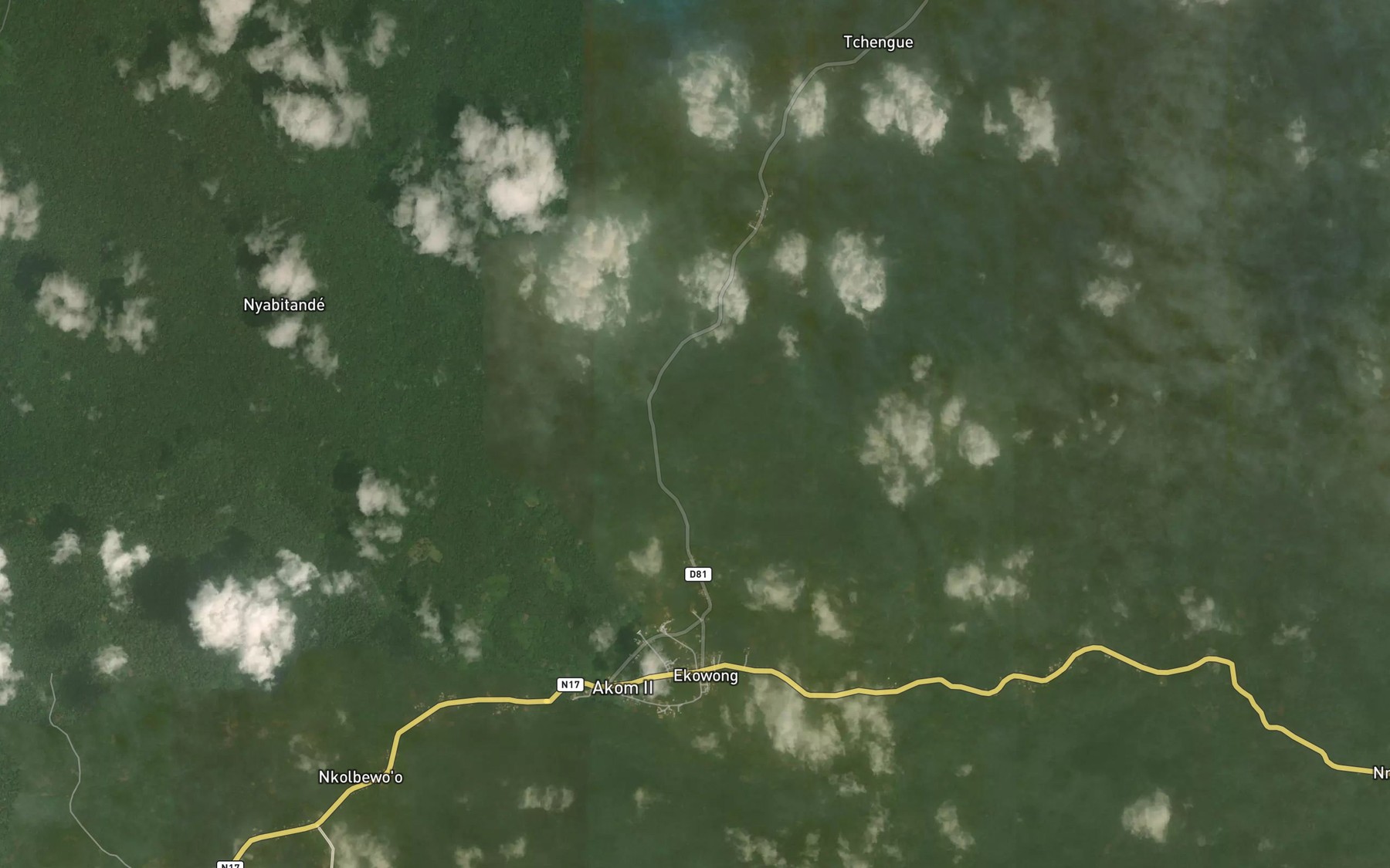 Satellite map of the Nkam
