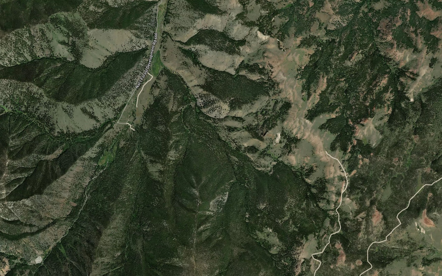 Satellite map of the Carbonate Creek