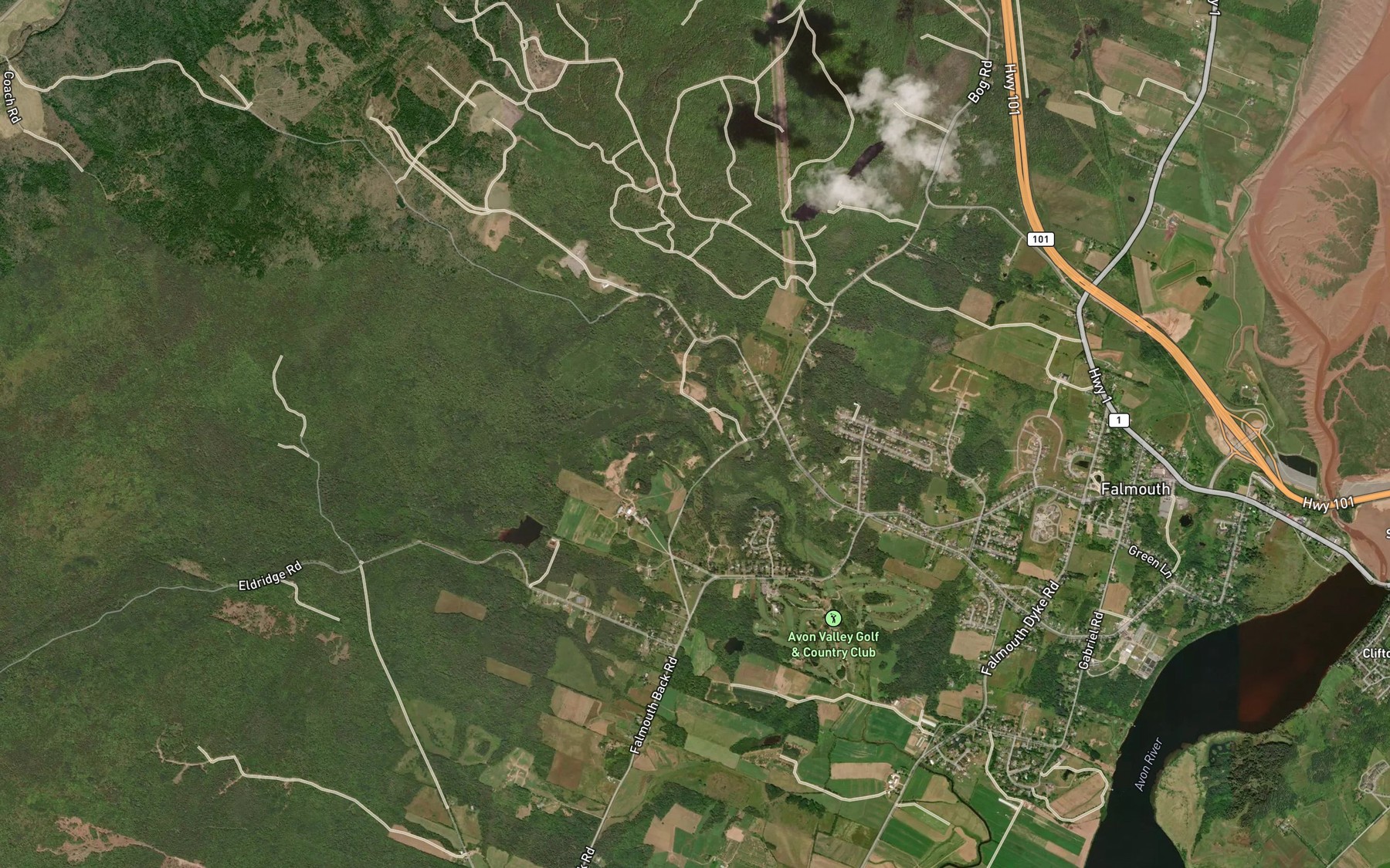 Satellite map of the Deep Hollow Brook