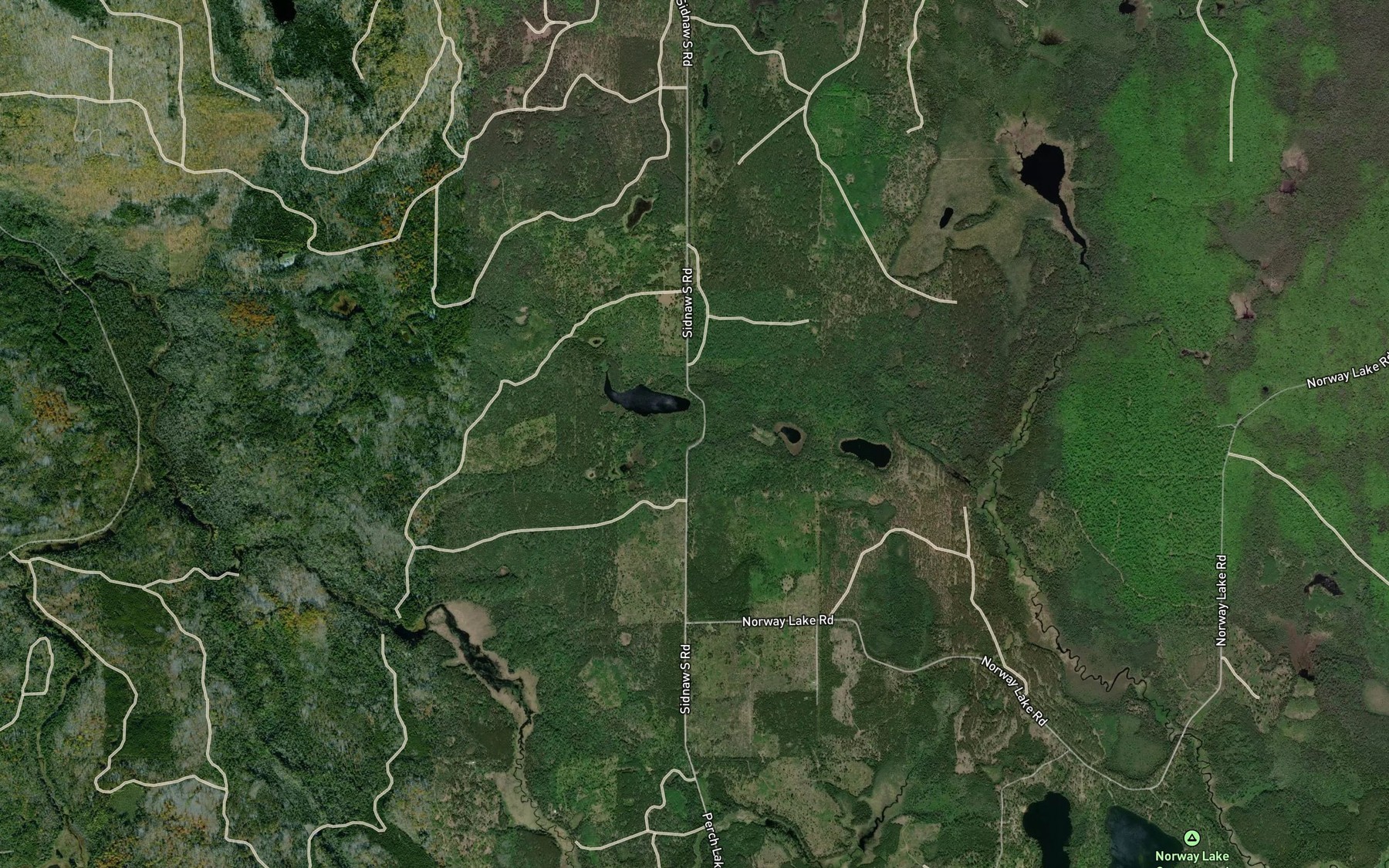 Satellite map of the Roadside Spring