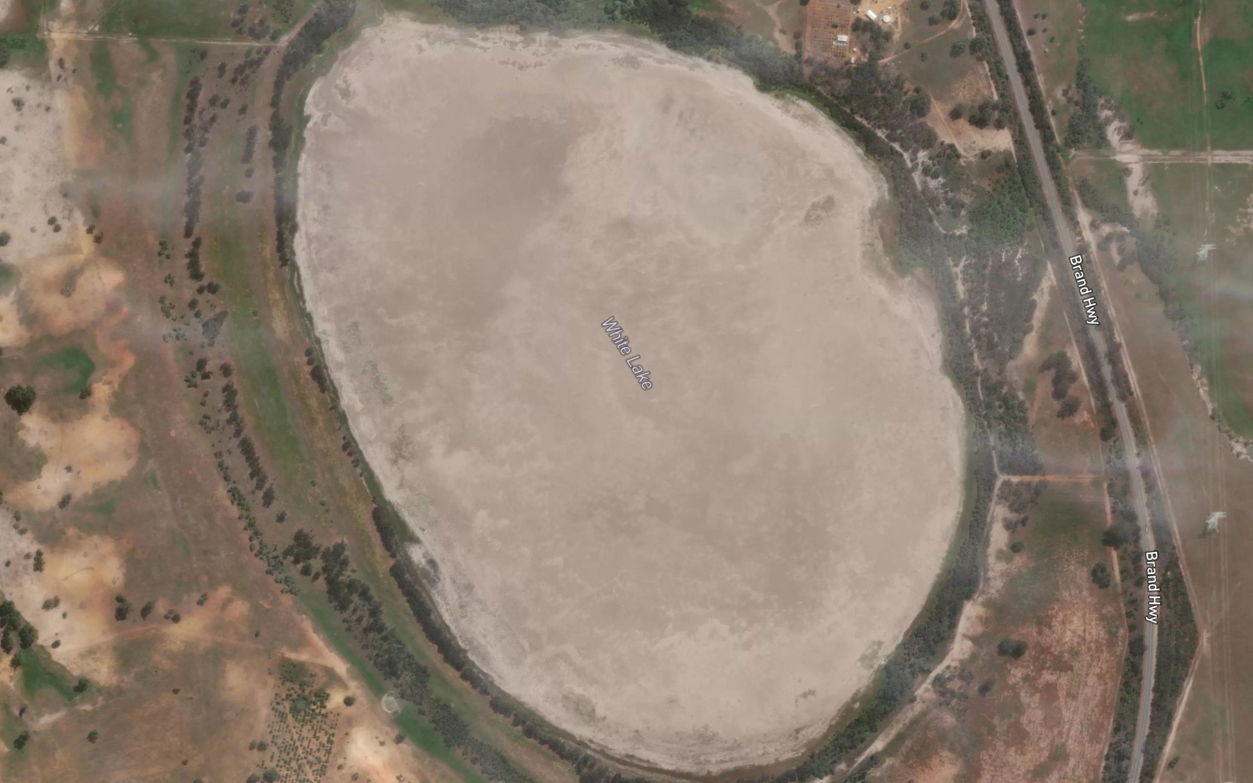 Satellite map of the White Lake