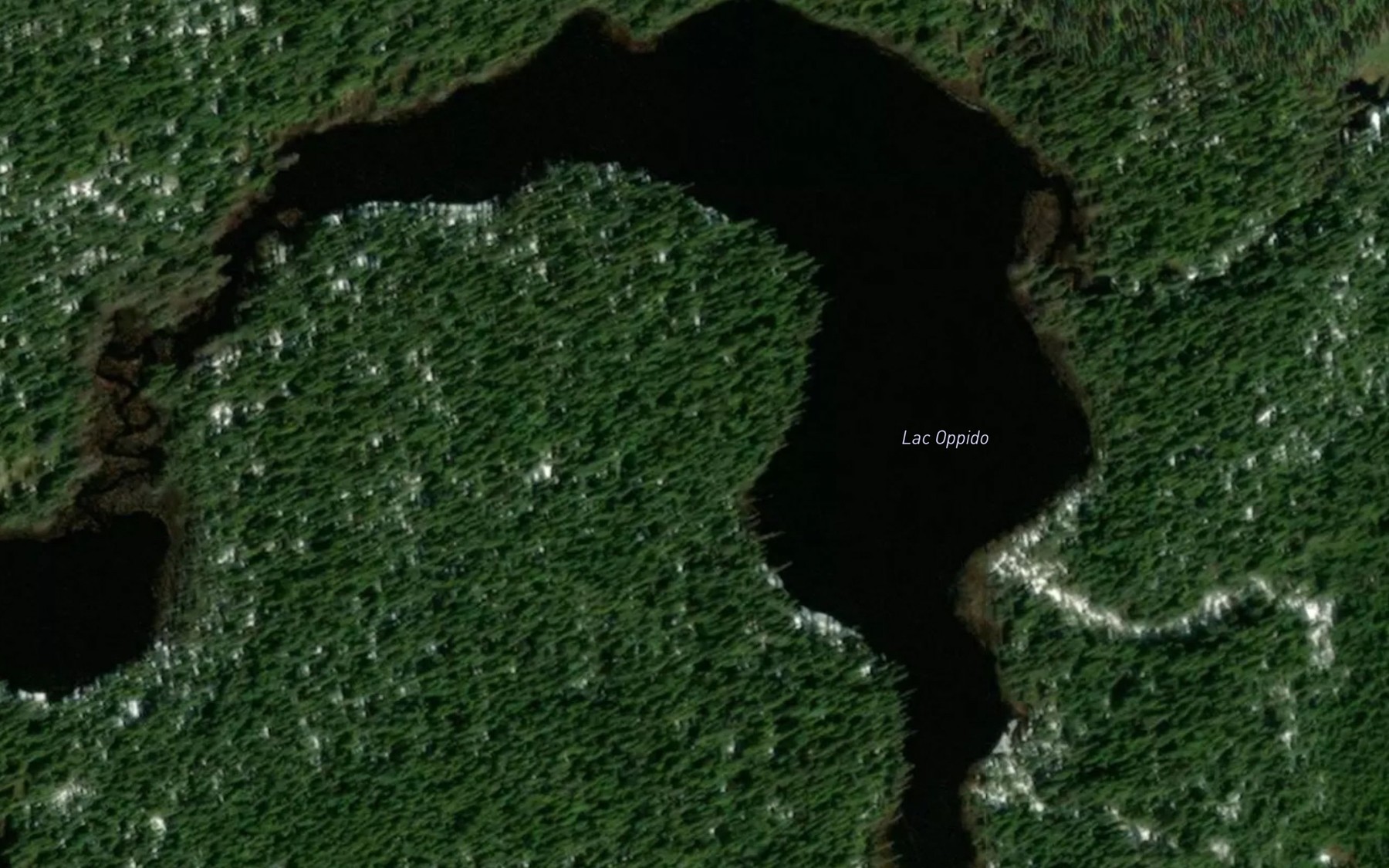Satellite map of the Lac Oppido