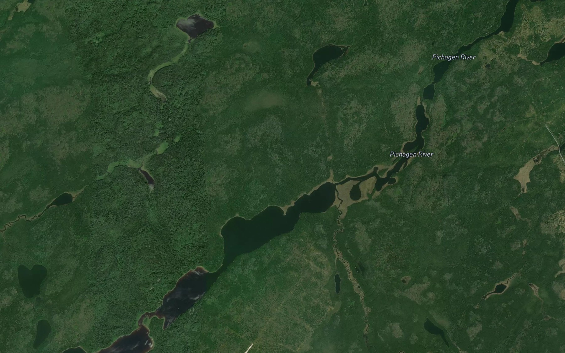 Satellite map of the Marjorie Creek
