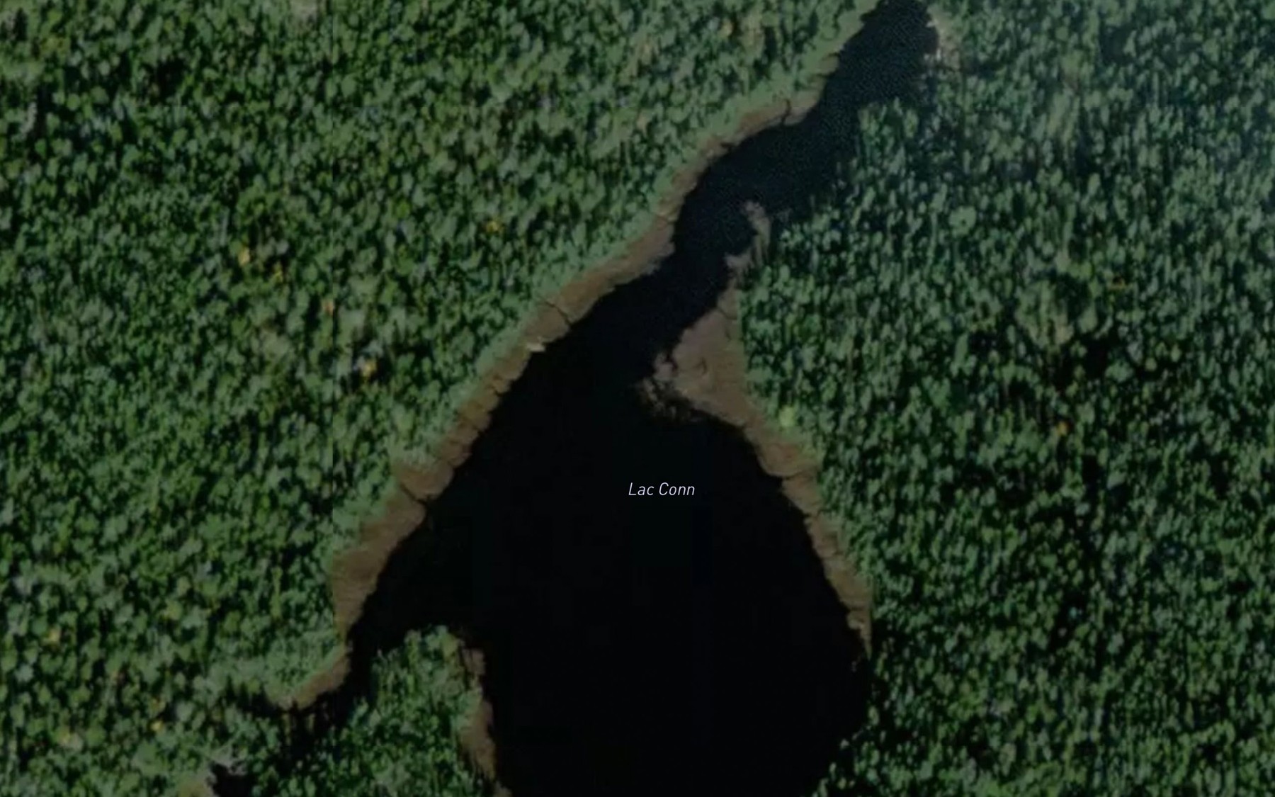 Satellite map of the Lac Conn