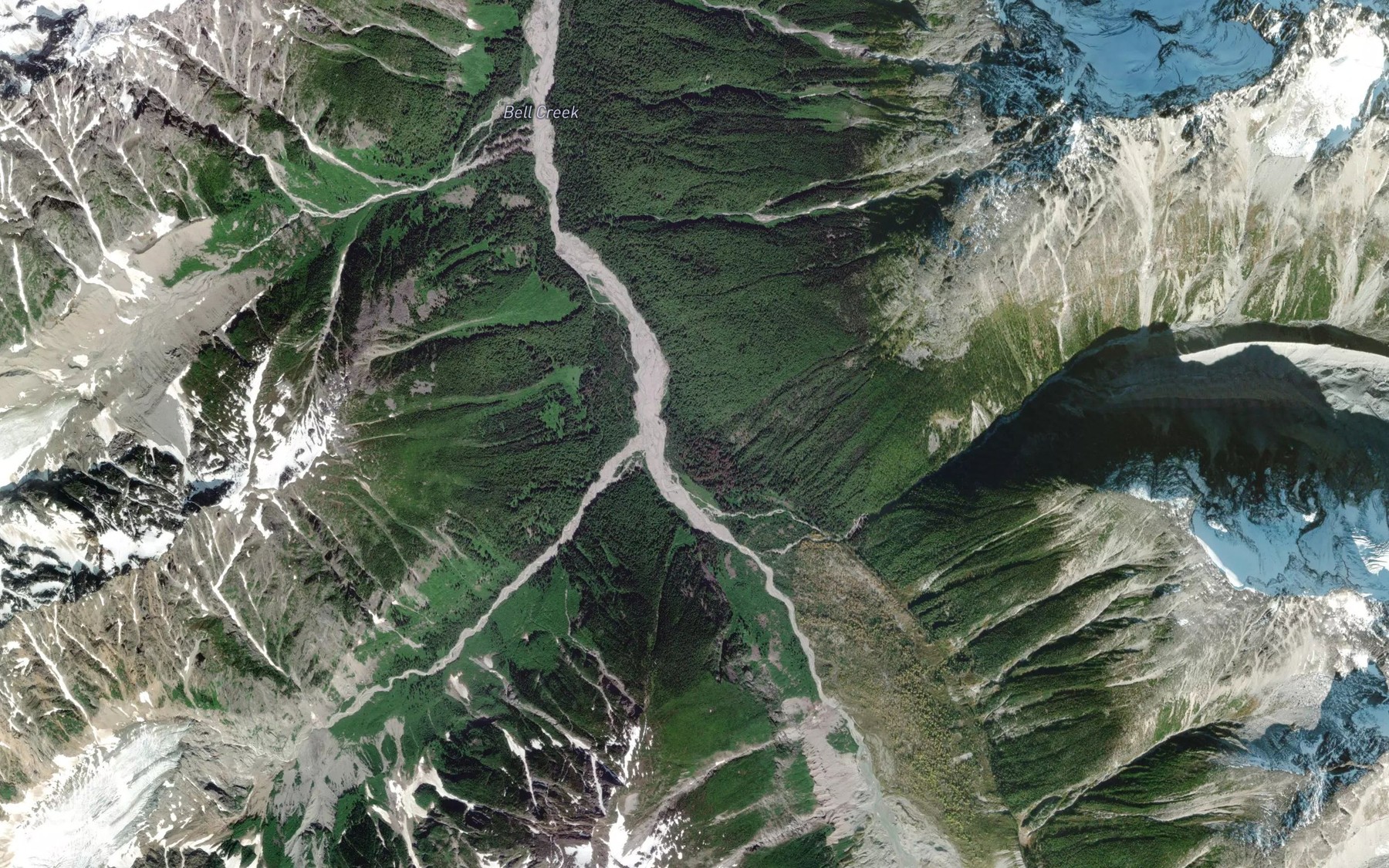 Satellite map of the Remote Creek