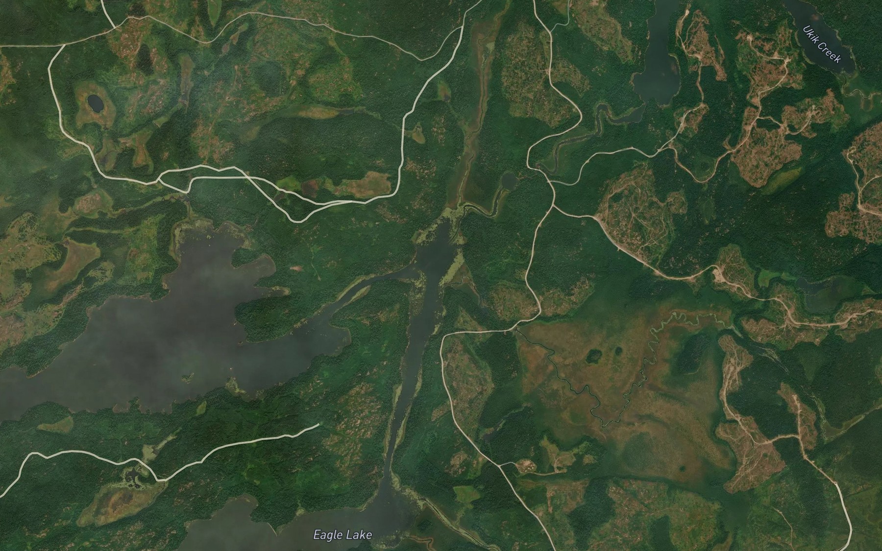 Satellite map of the Kekekwa Creek