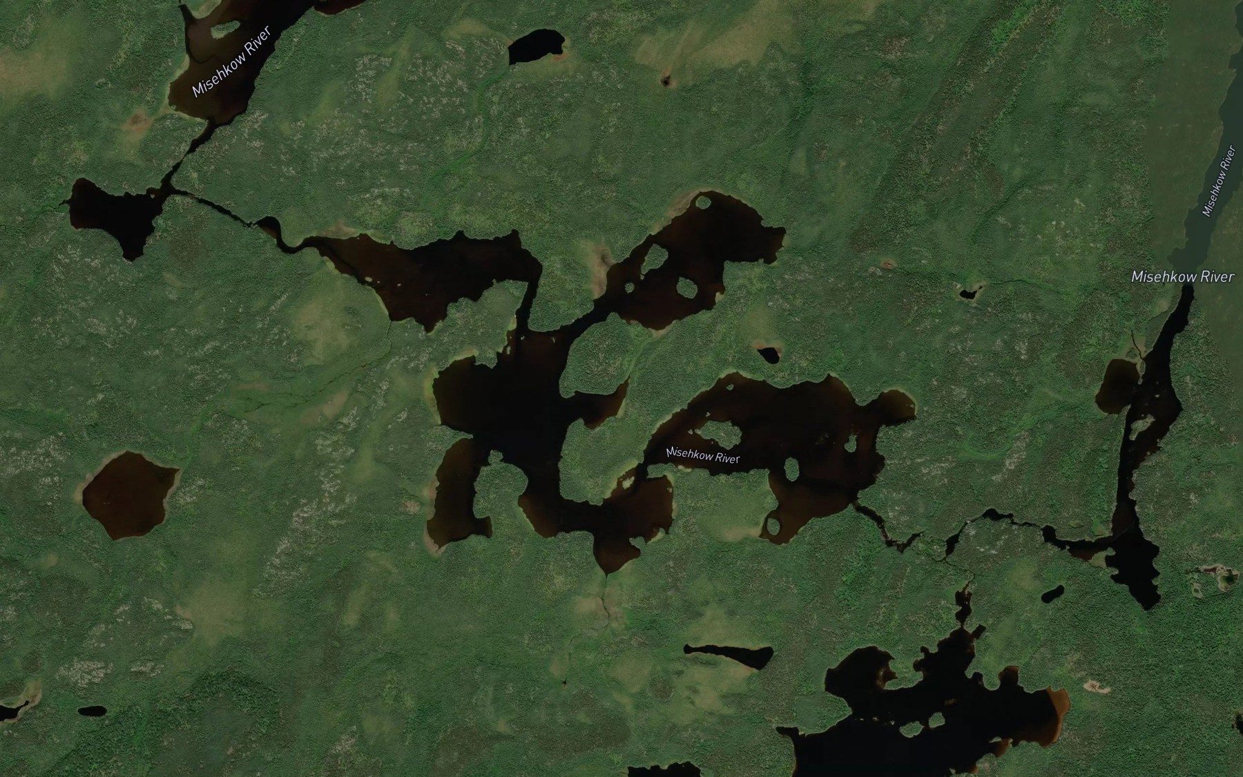 Satellite map of the Metig Lake