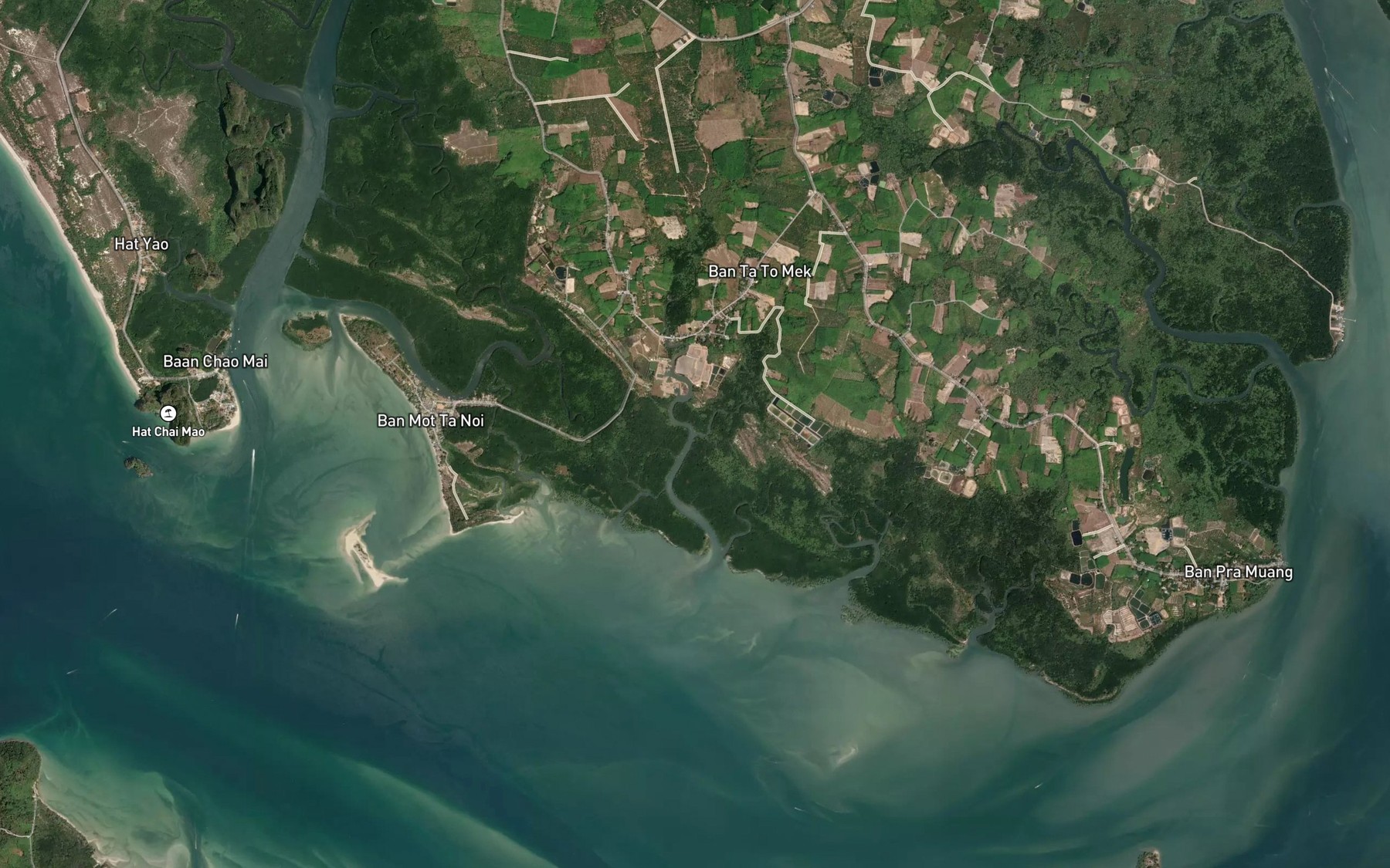 Satellite map of the Khlong Thato Mek