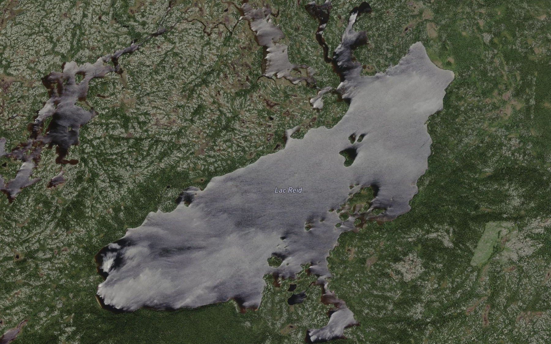 Satellite map of the Lac Reid