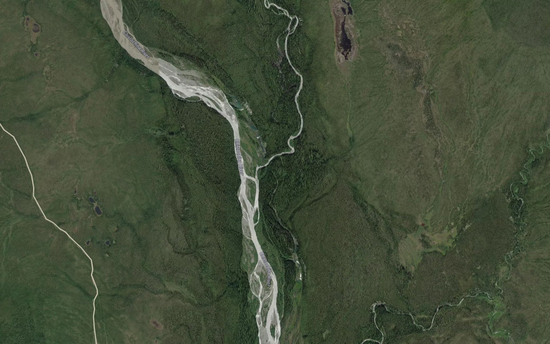 Satellite map of the East Fork Chistochina River